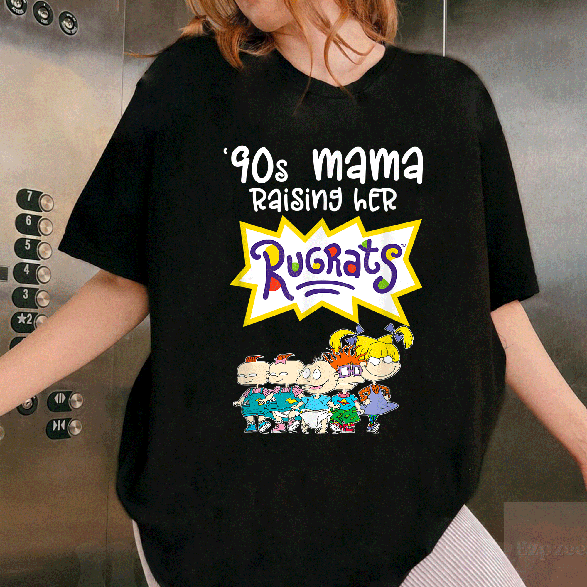 Celebrate 90s Nostalgia with Mademark x Rugrats Mama Raising Her Full Gang T-Shirt – Perfect for Rugrats Fans! - 1