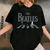 Classic The Beatles Abbey Road Greyscale Album Cover T-Shirt for Fans of Timeless Music and Iconic Artwear - 1