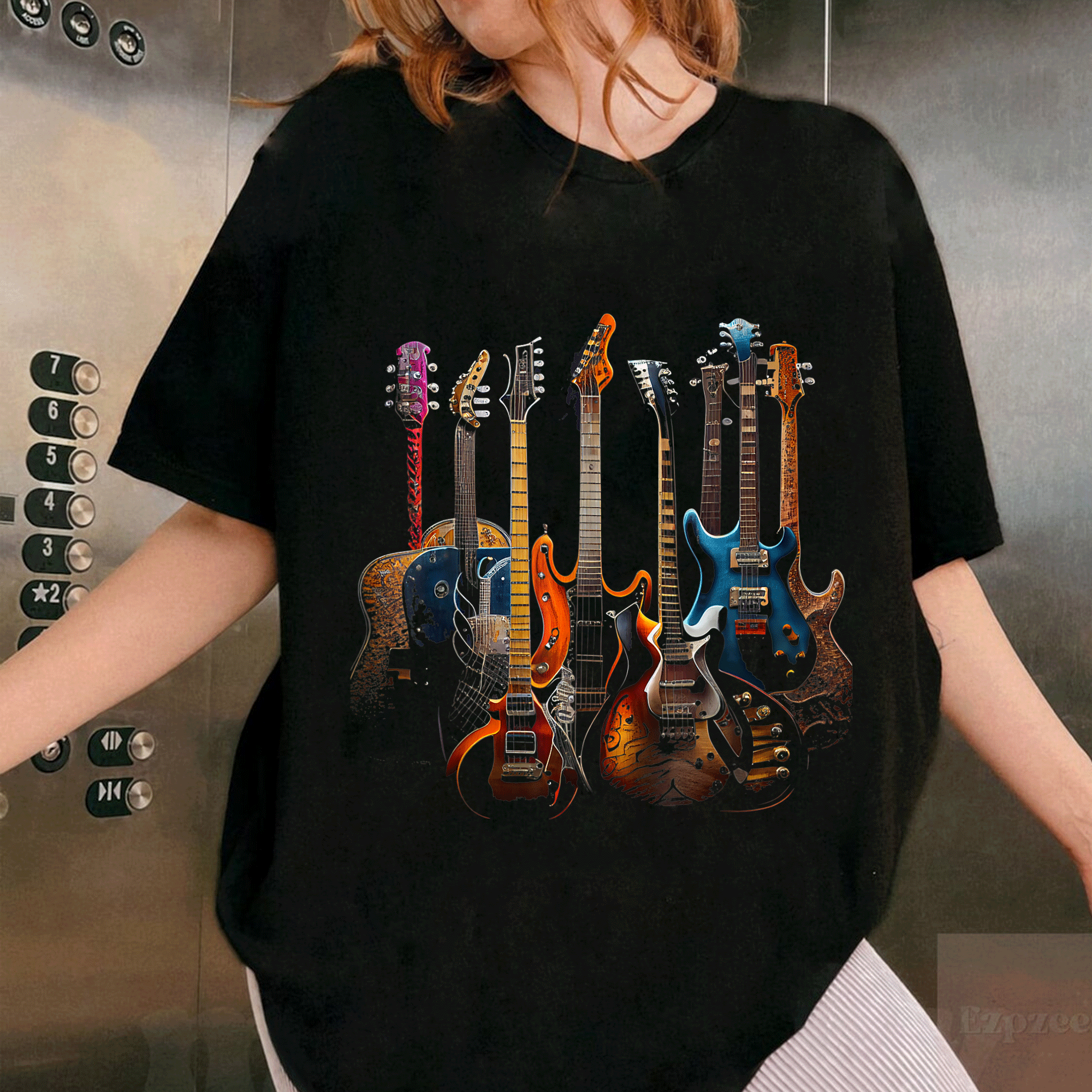 Awesome Guitars T-Shirt for Guitarists - Perfect Gift for Music Lovers Featuring Stylish Guitar Design and Fun Vibe - 1