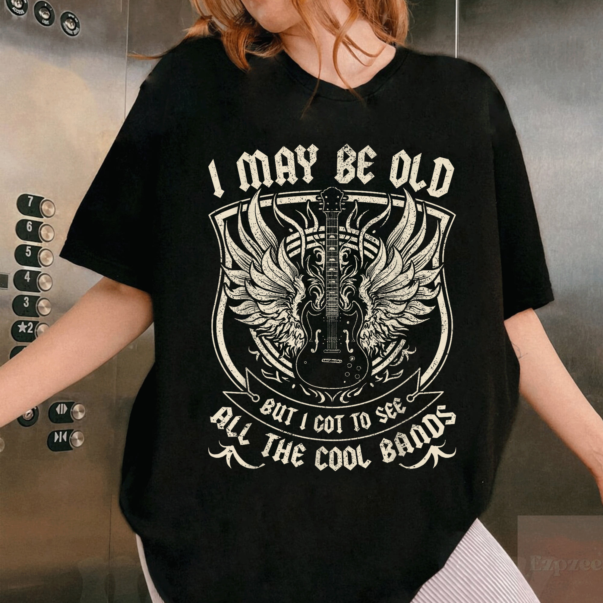 Cool Retro Concert T-Shirt for Vintage Music Lovers - I May Be Old But I Got to See All the Great Bands Design - 1