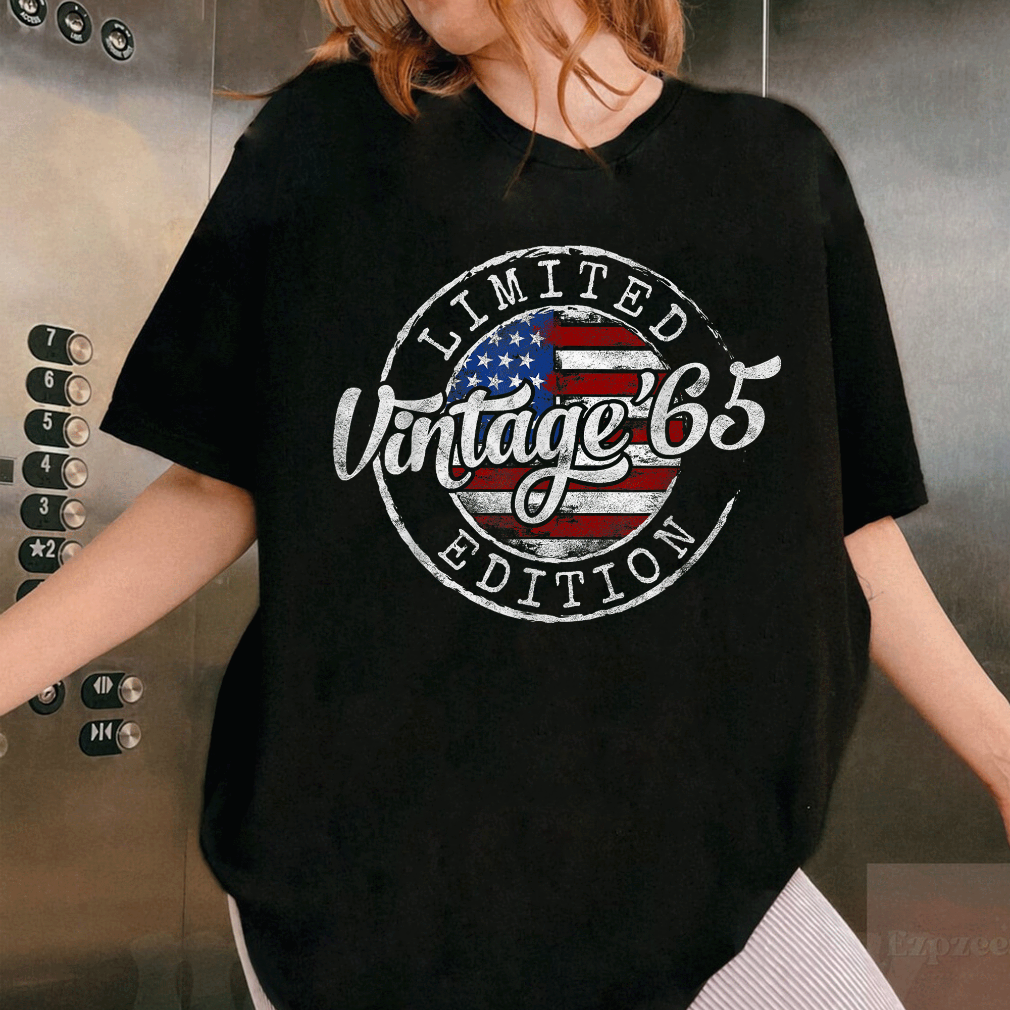 Vintage 1965 Flag Stamp T-Shirt - Perfect 58th Birthday Gift for 58 Year Olds, Celebrate in Style and Comfort - 1