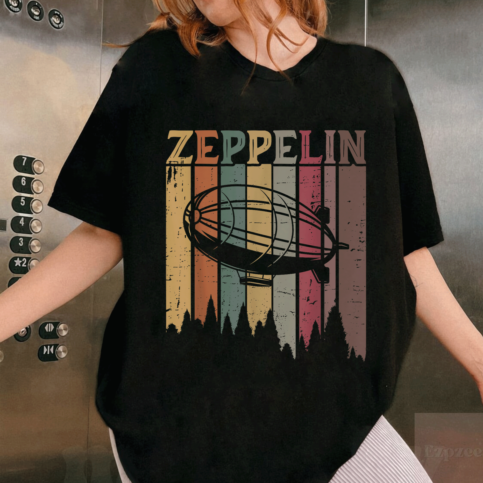 Vintage Zeppelin T-Shirt for Men and Women Retro 70s 80s Dirigible Airship Design Classic Graphic Tee for Casual Wear - 1