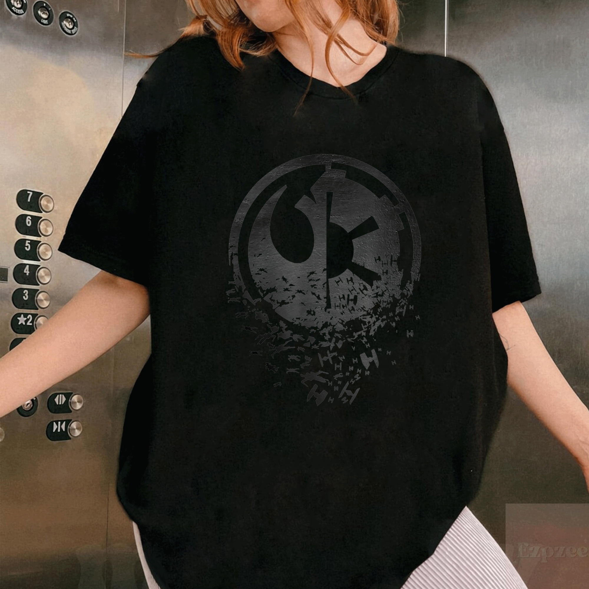 Classic Star Wars Rebel Alliance and Galactic Empire Split T-Shirt for Fans – Stylish Graphic Tee for Every Jedi or Sith Lover - 1