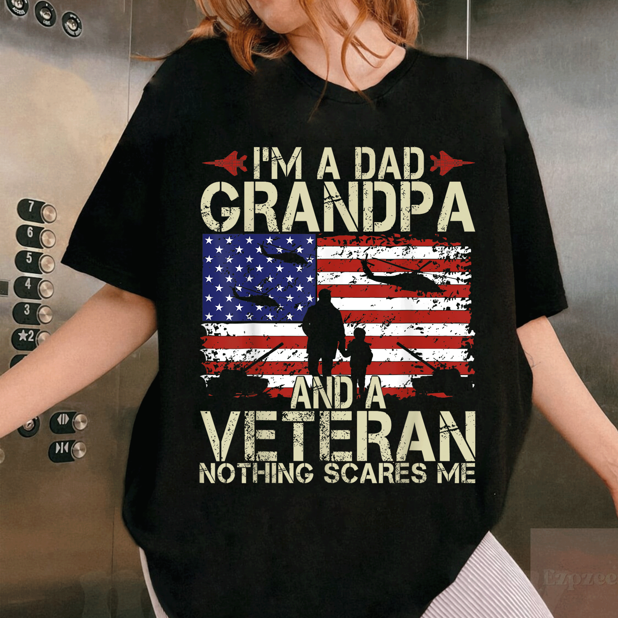 Celebrate Dad, Grandpa, and Veteran Pride with Our Fun Fathers Day T-Shirt - Perfect Gift for Proud Papas! - 1