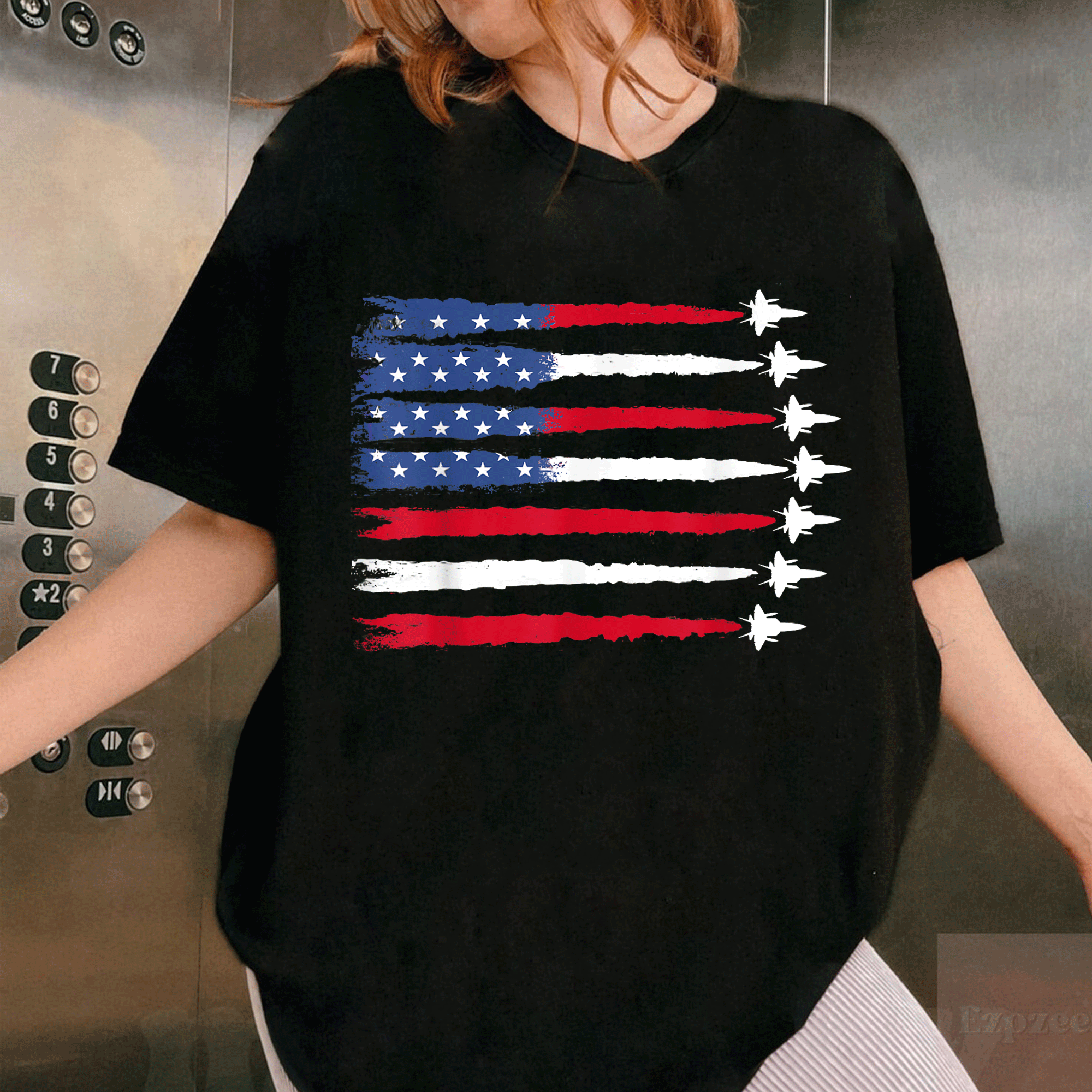 Patriotic USA Flag Fighter Jets 4th of July T-Shirt for Men and Women - Celebrate Independence Day in Style! - 1