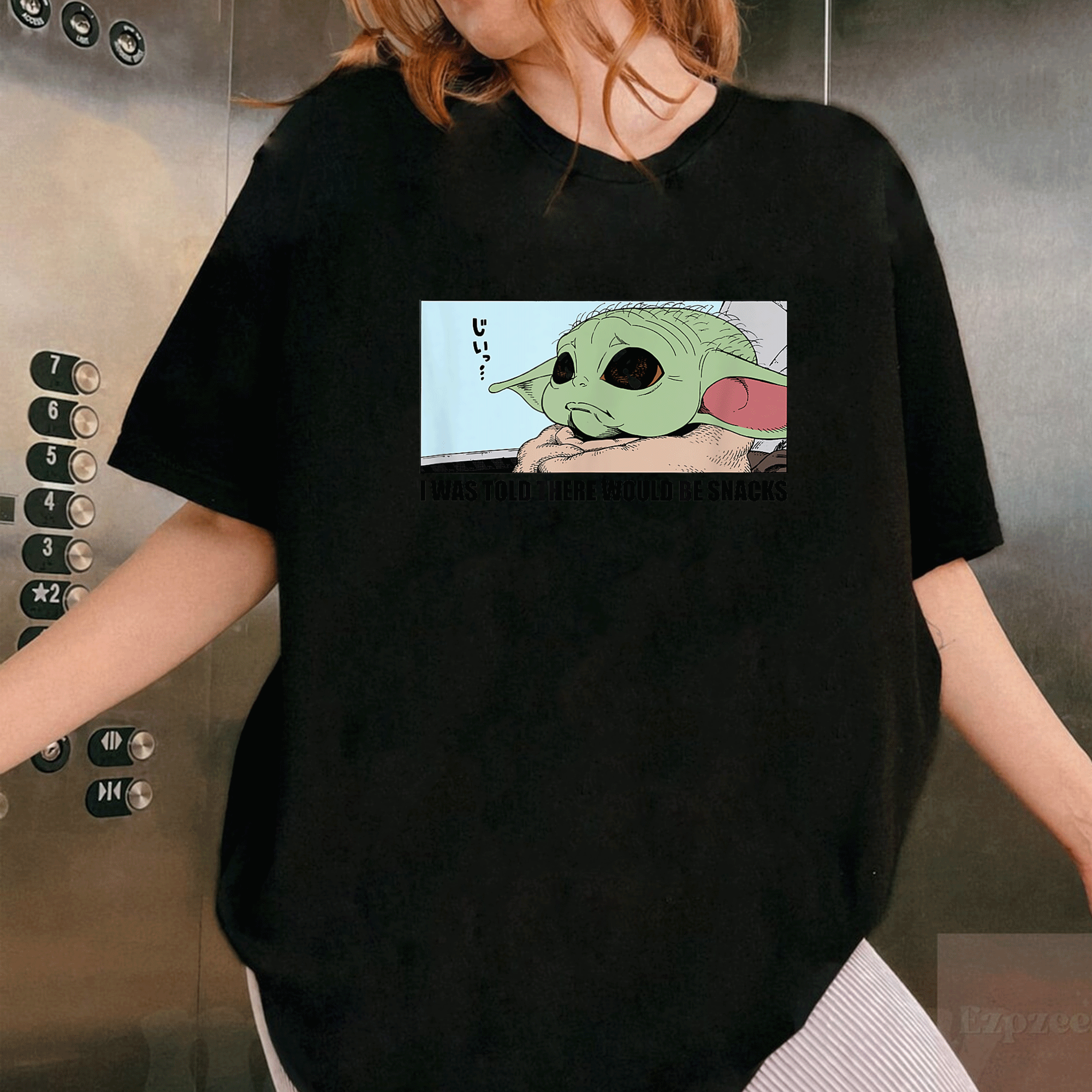 Cute Grogu Wants Snacks T-Shirt from Amazon Essentials The Mandalorian – Adorable Graphic Tee for Star Wars Fans and Collectors - 1