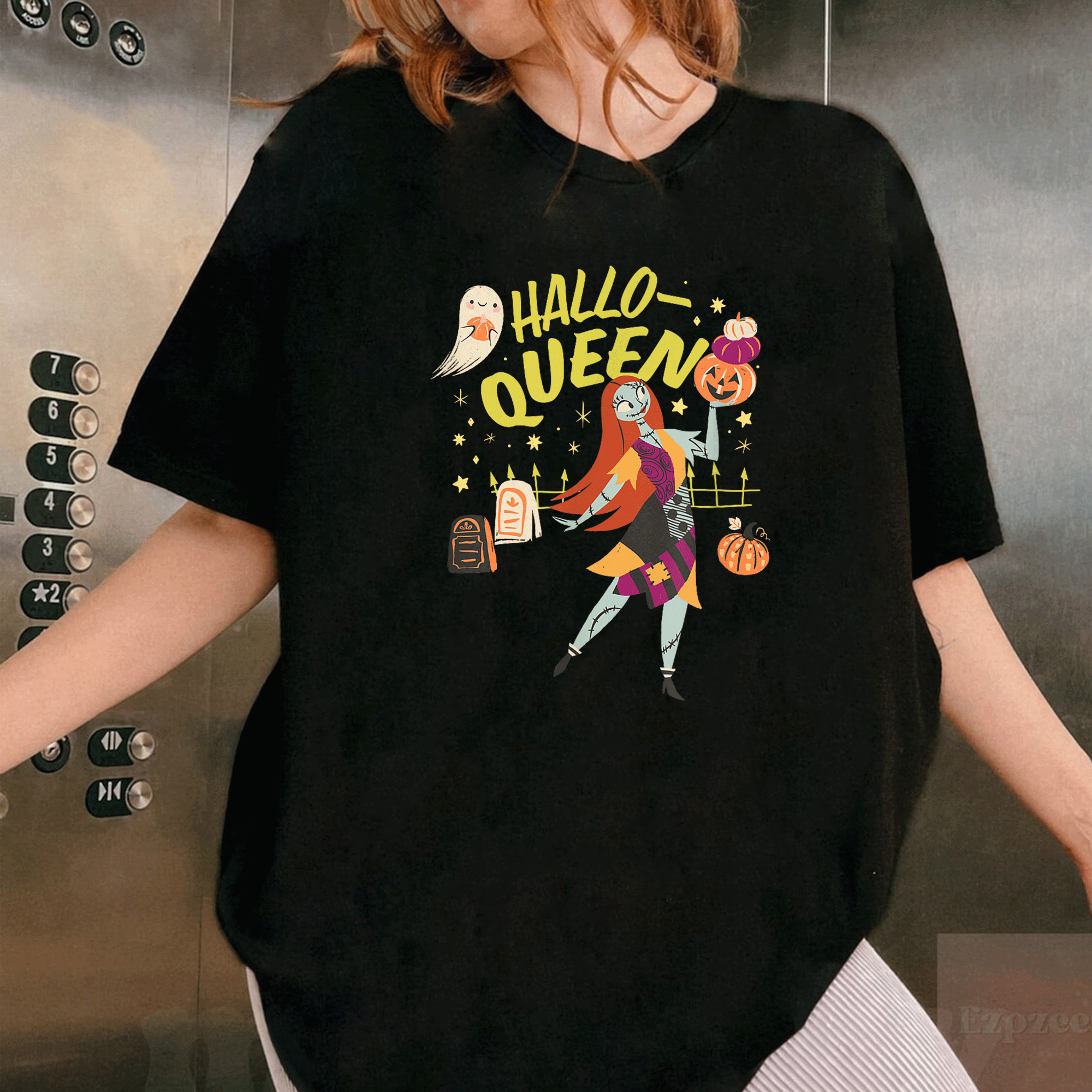 Amazon Essentials Nightmare Before Christmas Sally Hallo-Queen T-Shirt for Halloween Festivities, Perfect for Fans and Cosplay - 1