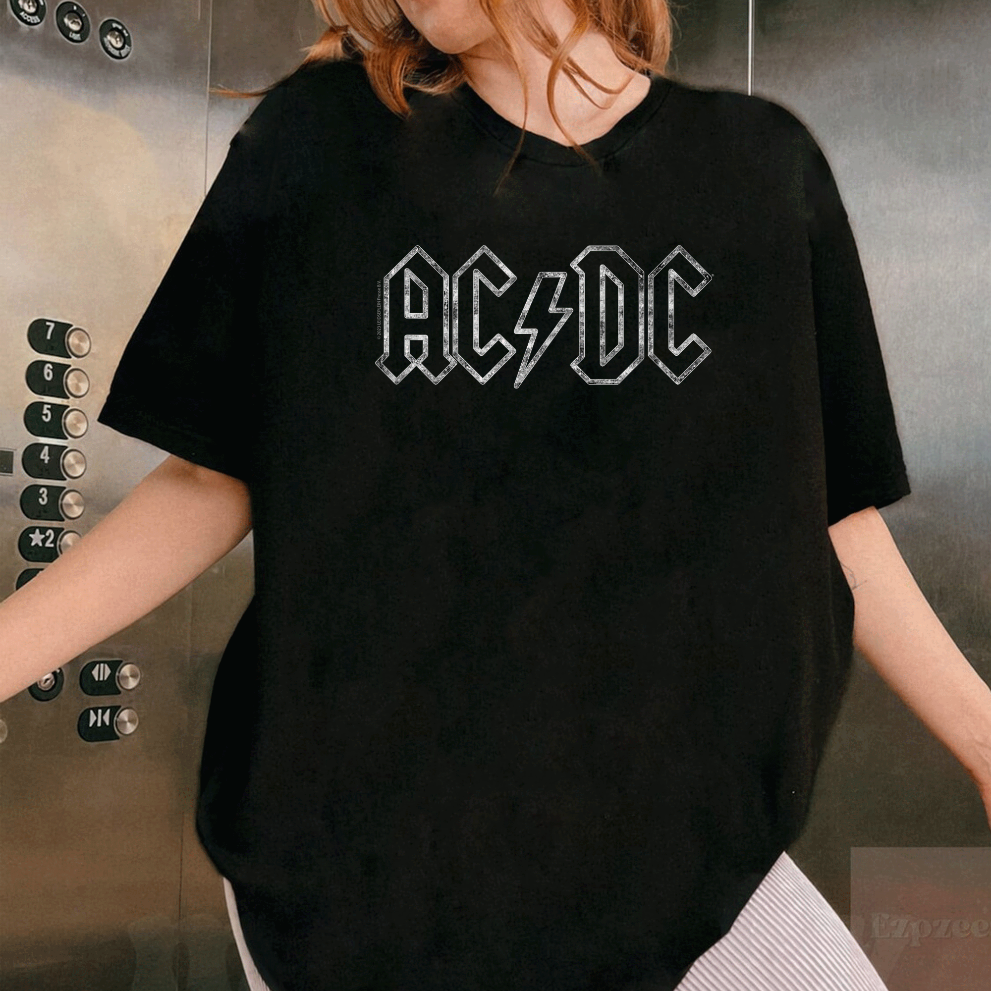 AC/DC Rock Music Band Jagged Logo T-Shirt for Fans - Bold and Stylish Graphic Tee for Concerts and Everyday Wear - 1