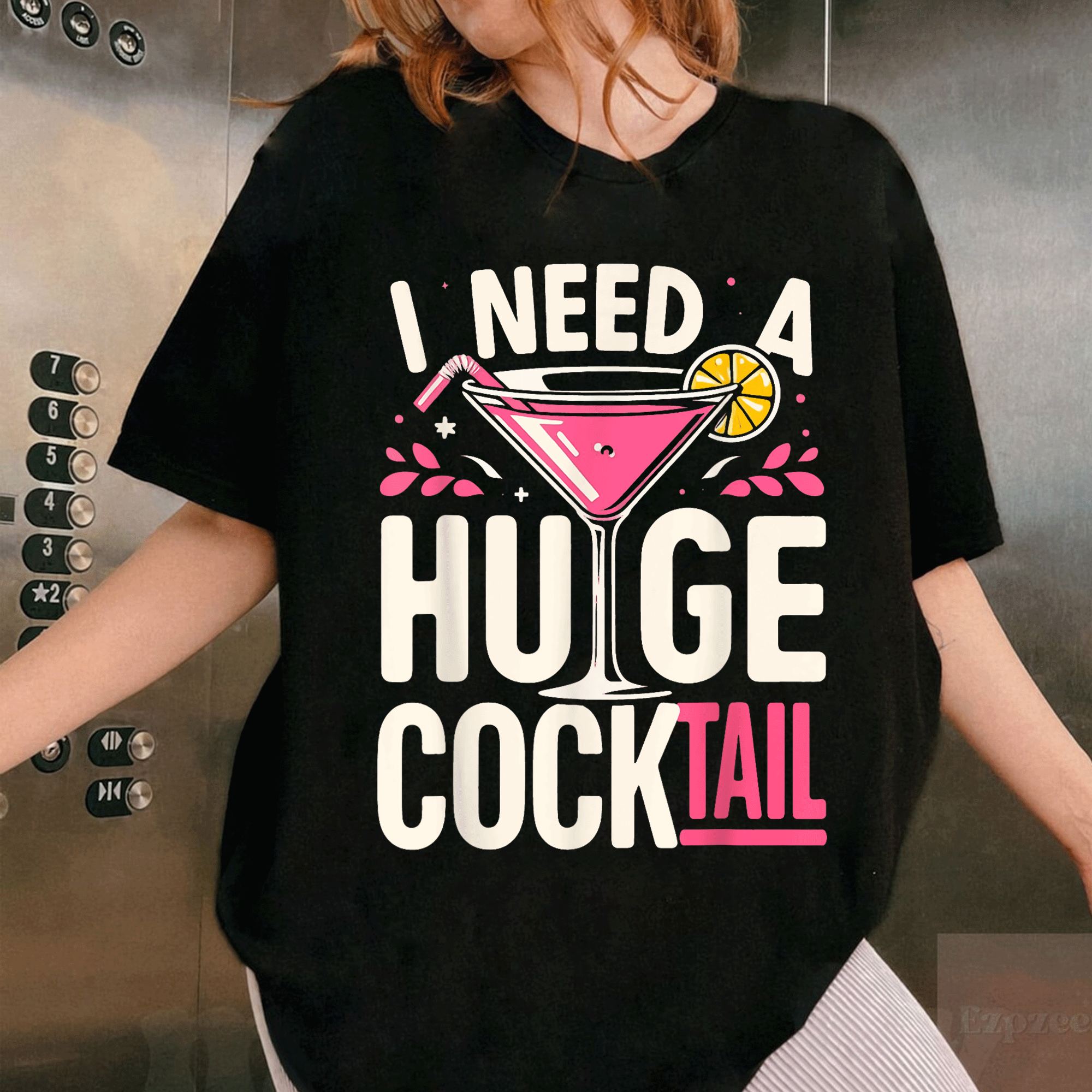 Funny Huge Cocktail T-Shirt for Adults – Humorous Drinking Quote Design Perfect for Parties and Gifts - 1