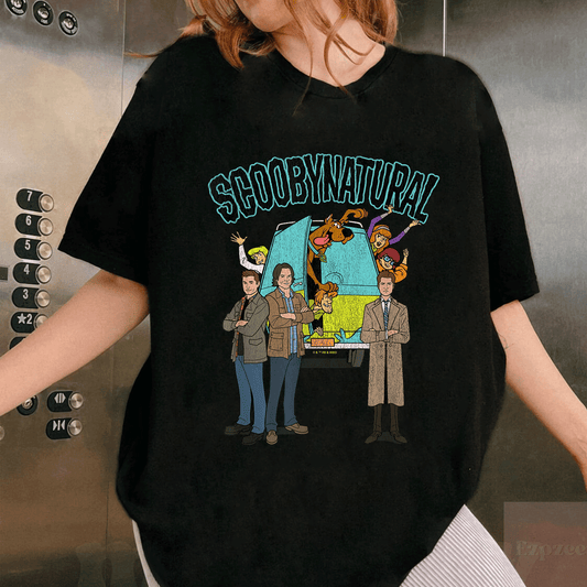 Scooby-Doo Scoobynatural Supernatural Mystery Ride T-Shirt - Fun Graphic Tee for Fans of Scooby-Doo and Mystery Adventures - 1