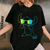 Cool Lilo & Stitch Neon Outline T-Shirt Featuring Stitch Chest Portrait - Perfect for Disney Fans and Casual Wear! - 1