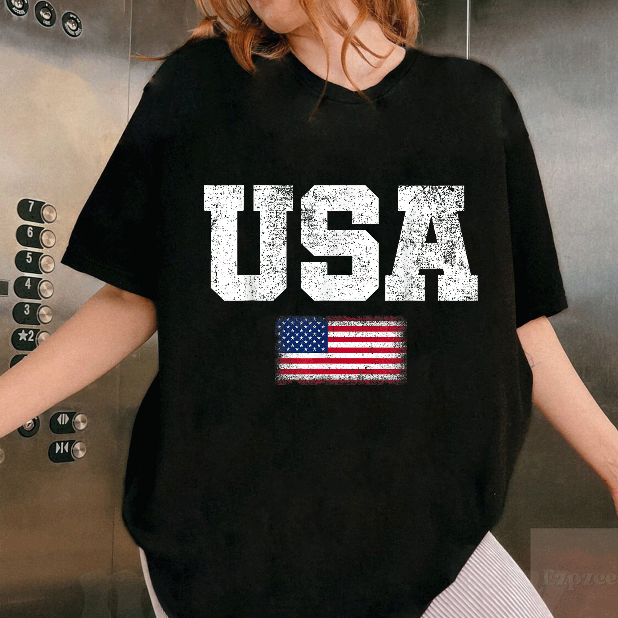 USA Patriotic T-Shirt for Men and Women Featuring American Flag Perfect for July 4th Celebrations, Festive and Fun Design - 1