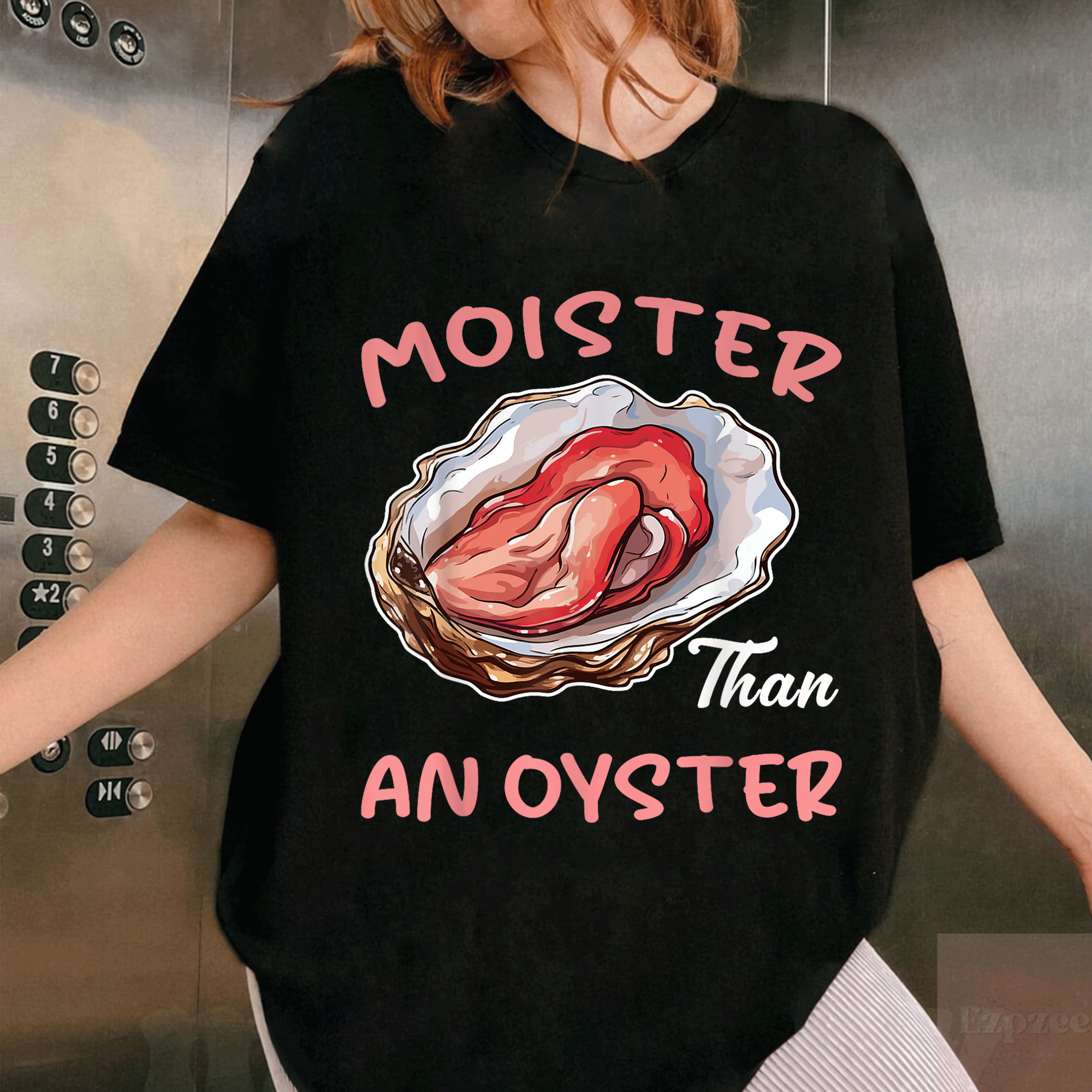 Moister Than An Oyster Funny Inappropriate Adult Humor T-Shirt for Women - Hilarious Graphic Tee for Laughs and Fun - 1