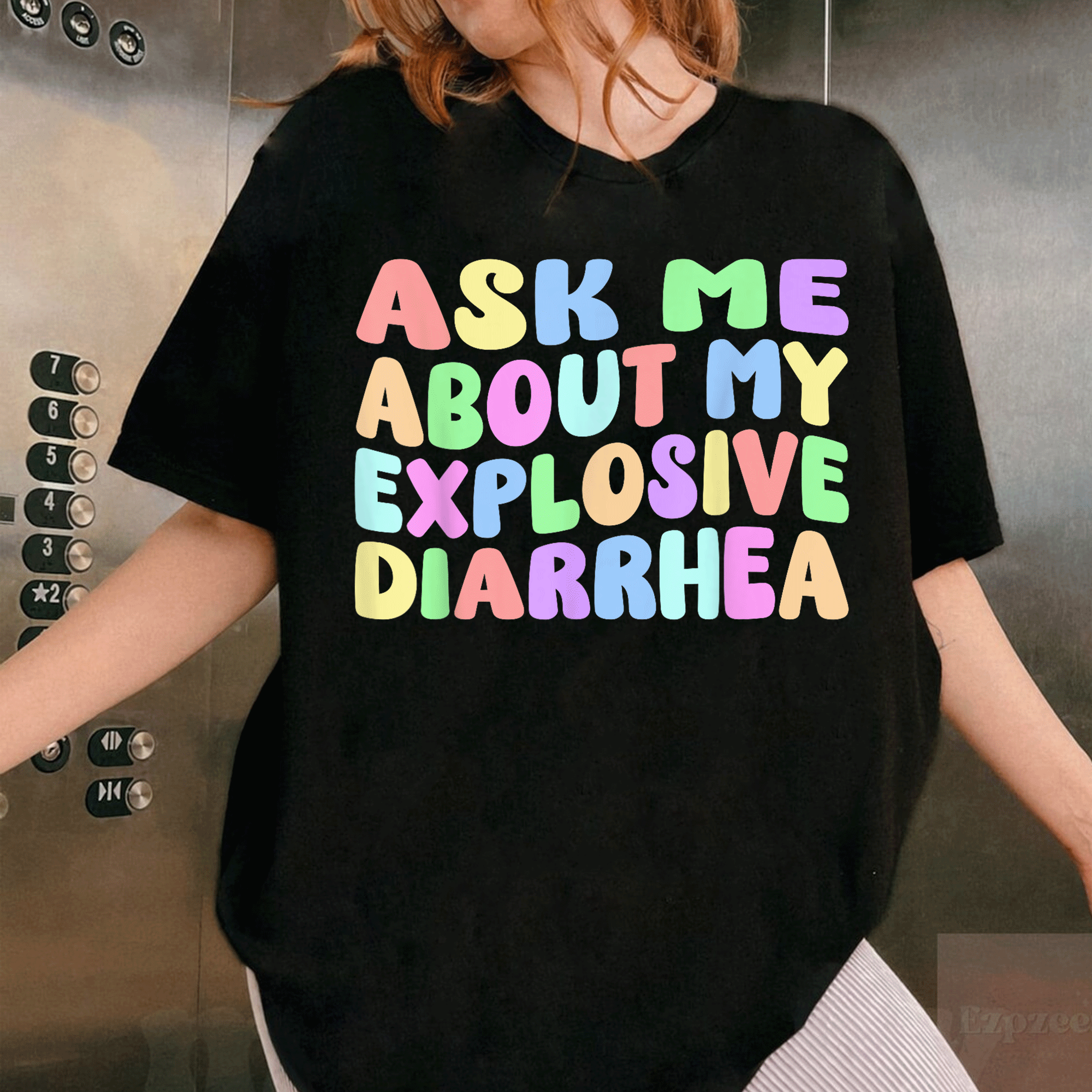 Funny Edgy T-Shirt with Humorous Ask Me About My Explosive Diarrhea Design Perfect for Adult Humor Lovers - 1