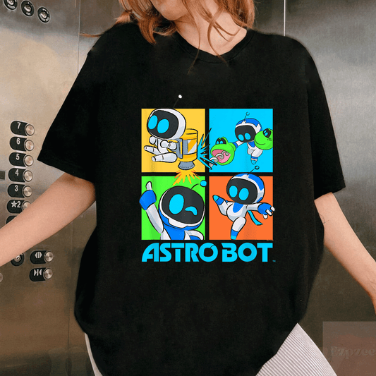 Ripple Junction x Astro Bot Rescue Mission Fighting Pose T-Shirt - Fun Graphic Tee for Gamers and Anime Fans, Stylish Adventure Wear - 1