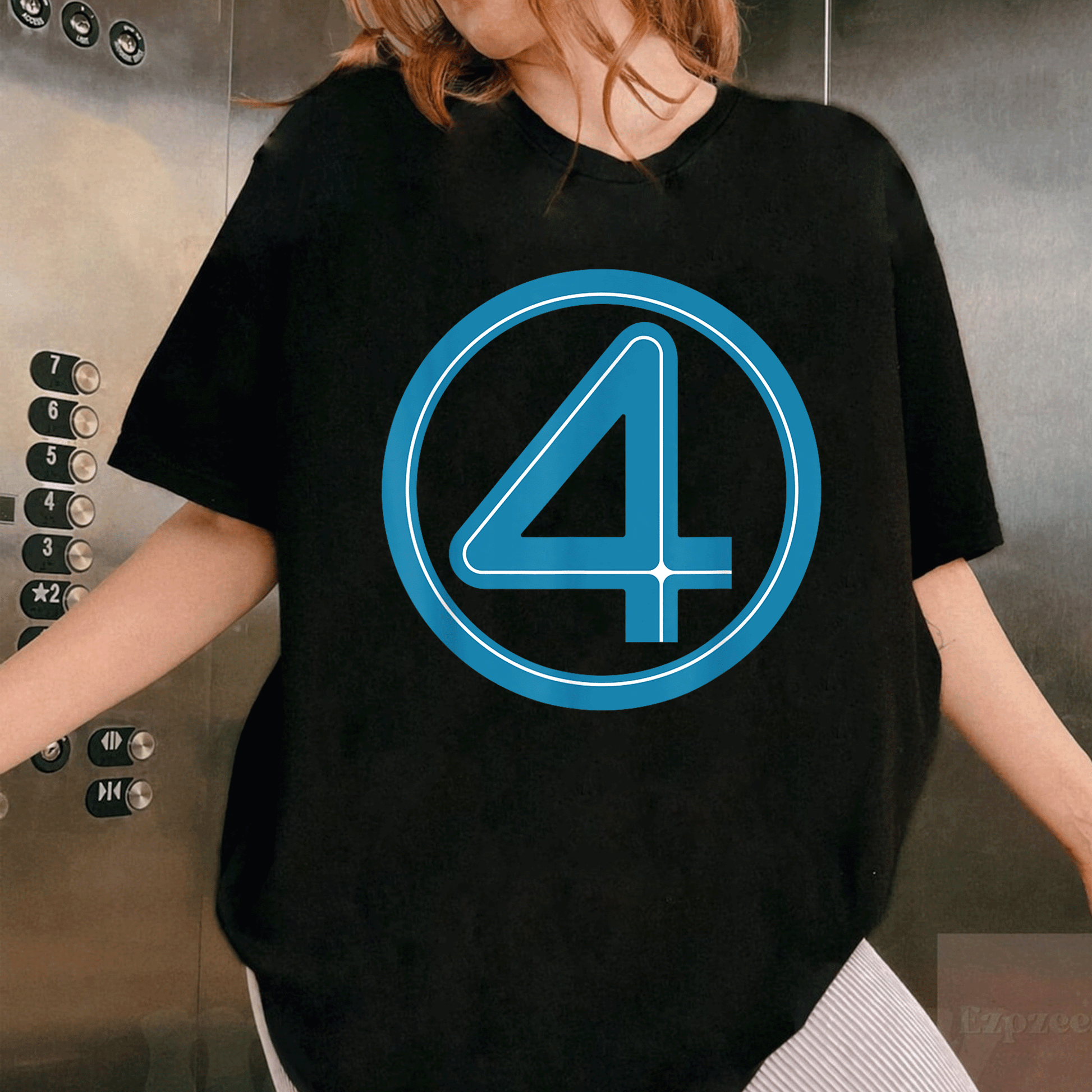 Marvel Studios The Fantastic Four First Steps Iconic Costume T-Shirt - Perfect for Fans and Superhero Enthusiasts! - 1