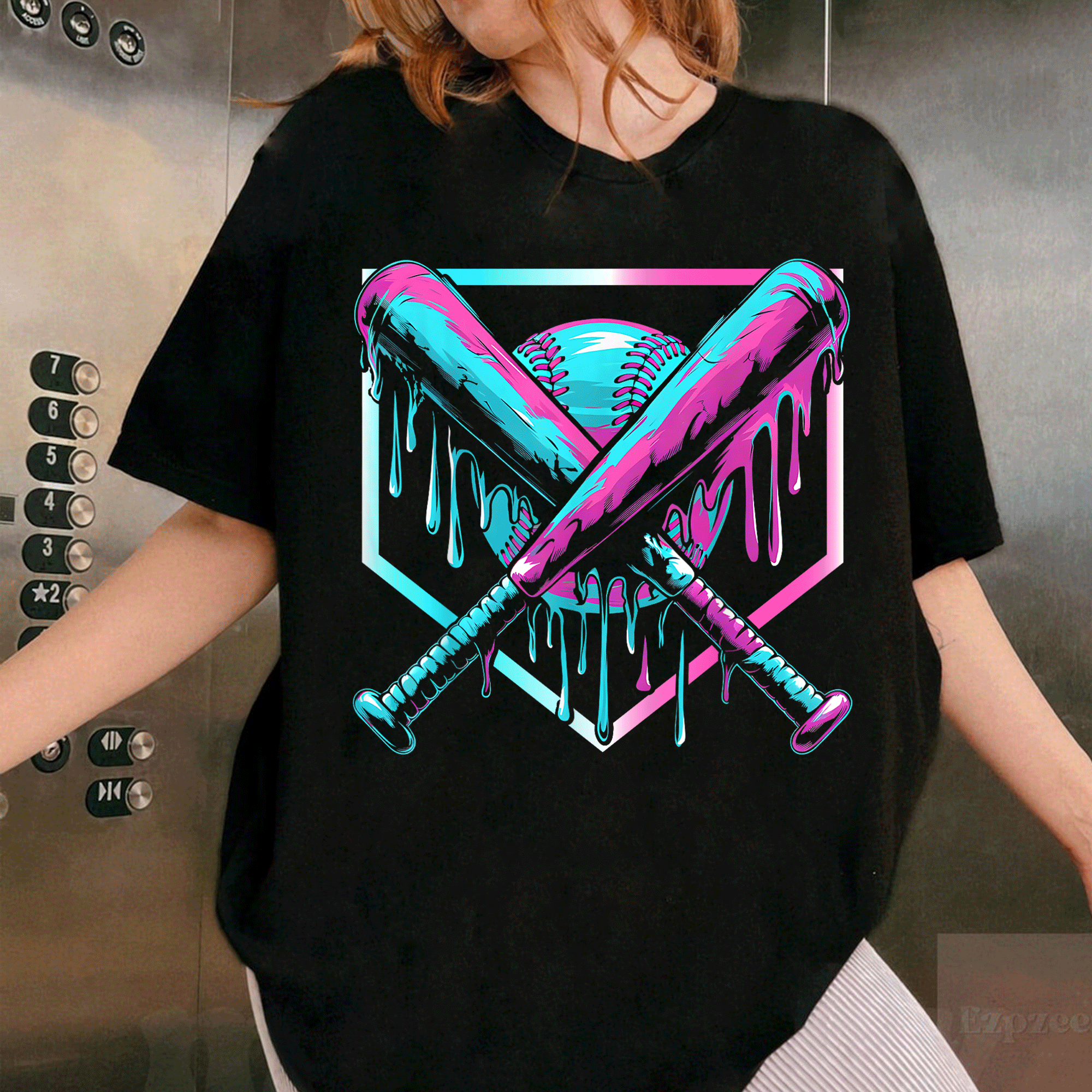 Cool Baseball Drip Ice Cream Youth T-Shirt for Boys - Fun and Stylish Graphic Tee for Young Baseball Fans - 1