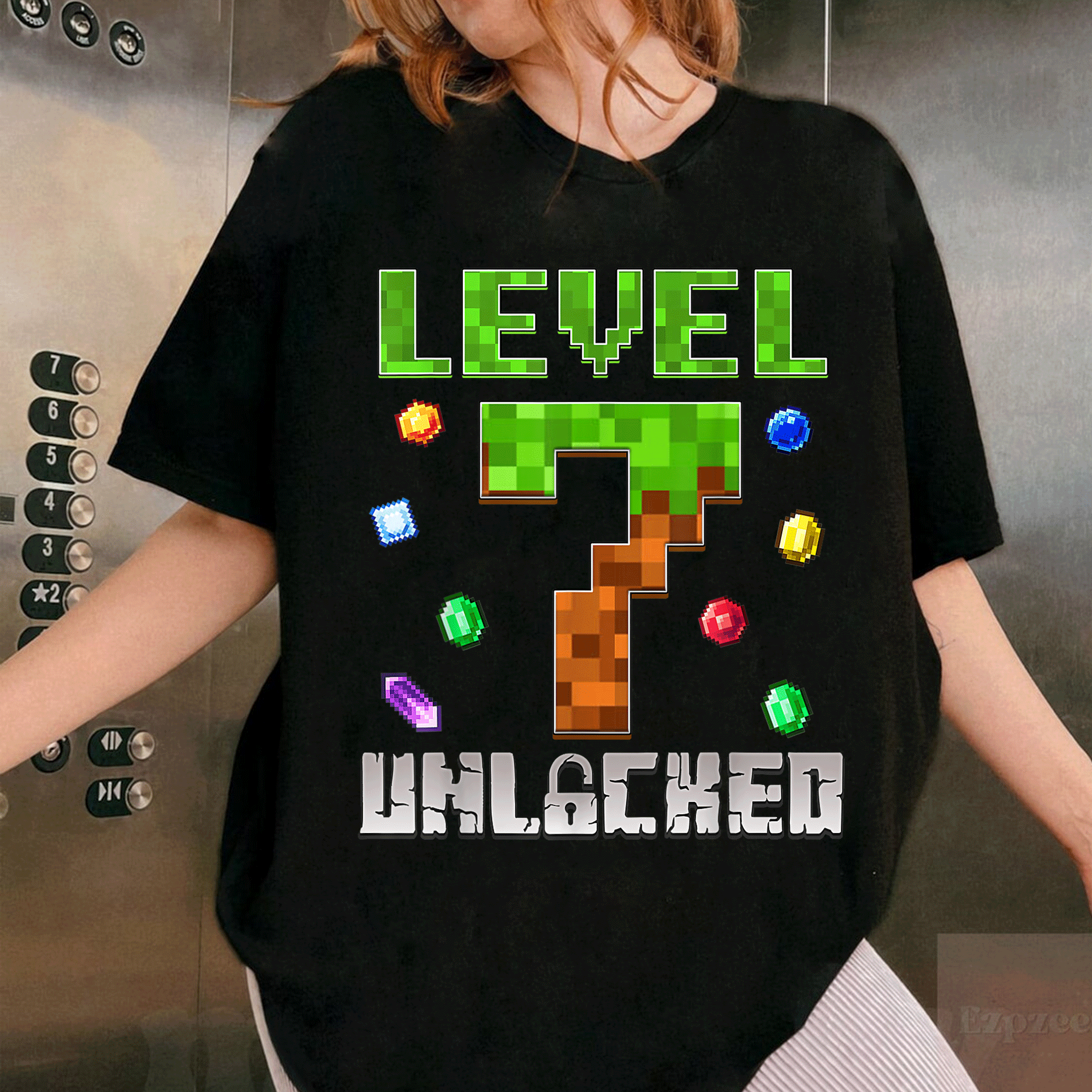 Stylish Game Pixel T-Shirt for Gamers - Retro Video Game Art Design in Vibrant Colors for All Ages - 1