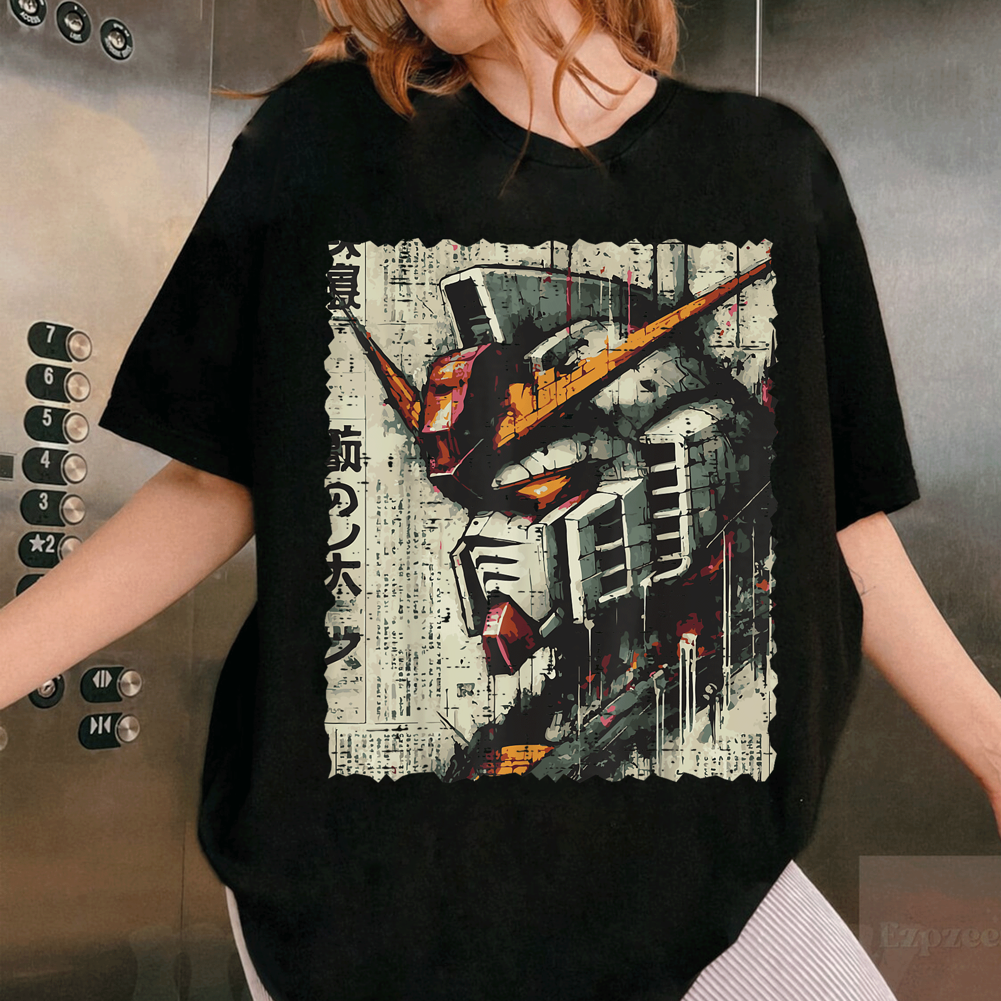 Vintage Japanese Mecha Robot Head Anime Art T-Shirt for Boys and Kids, Cool Graphic Tee for Men, Perfect Gift Idea - 1