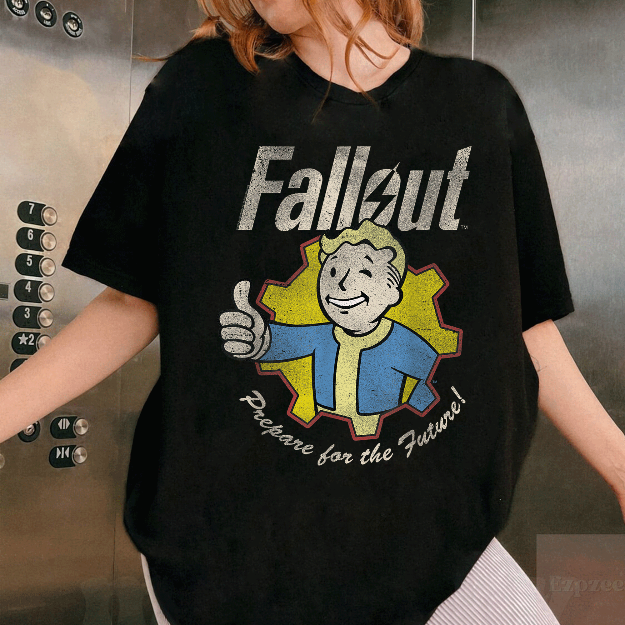 Fallout Vault Boy T-Shirt - Prepare for the Future with Retro Gaming Style and Iconic Graphic Design - 1