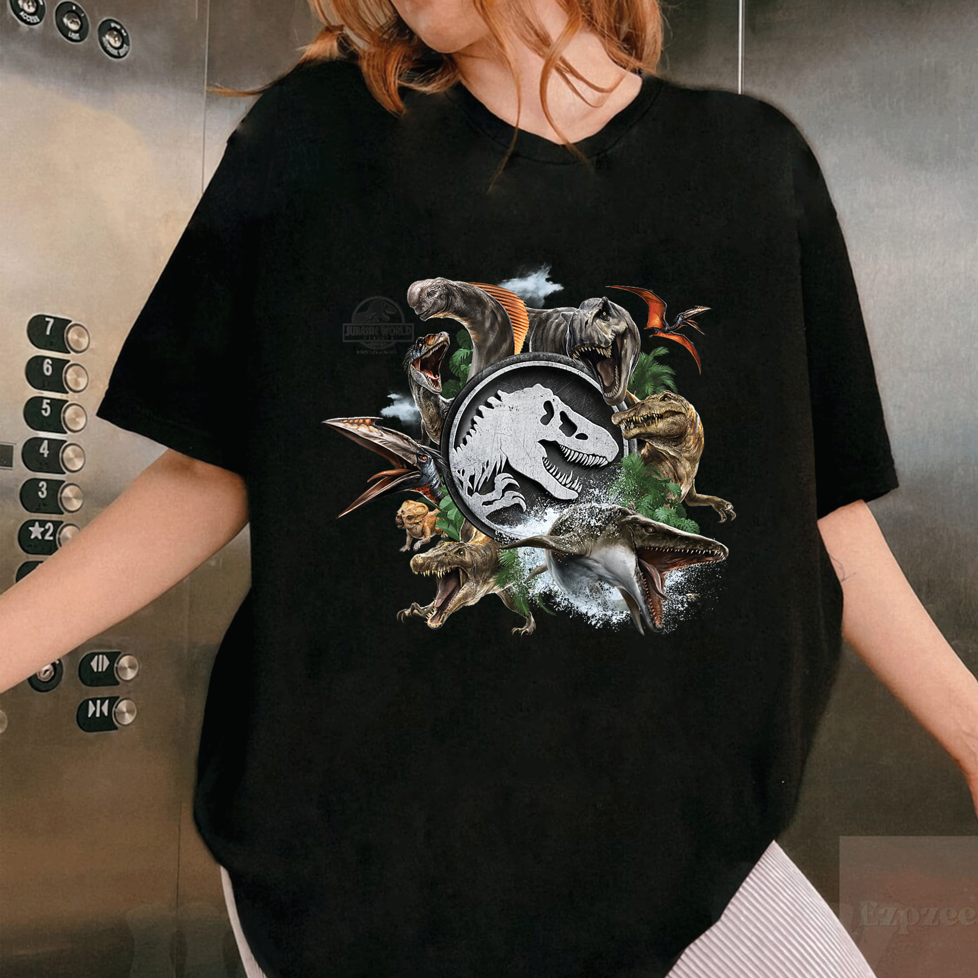 Jurassic World Rebirth Circle Logo Dinosaurs T-Shirt for Dino Lovers – Stylish and Fun Graphic Tee for Adventurous Spirits - 1