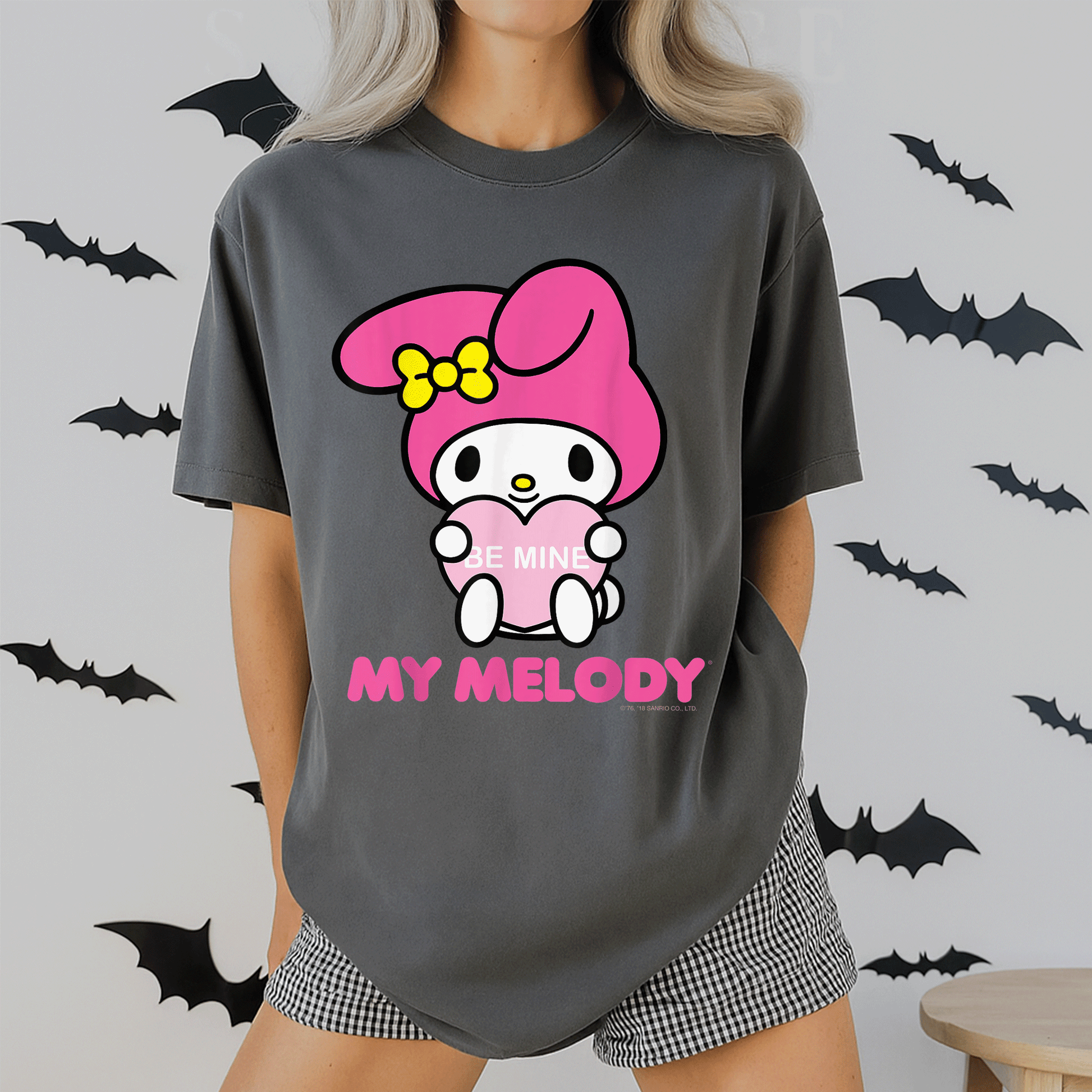 Cute My Melody Be Mine Valentine Tee Perfect for Lovebirds and Sanrio Fans Cute and Cozy Heart Design for Valentine's Day - 2