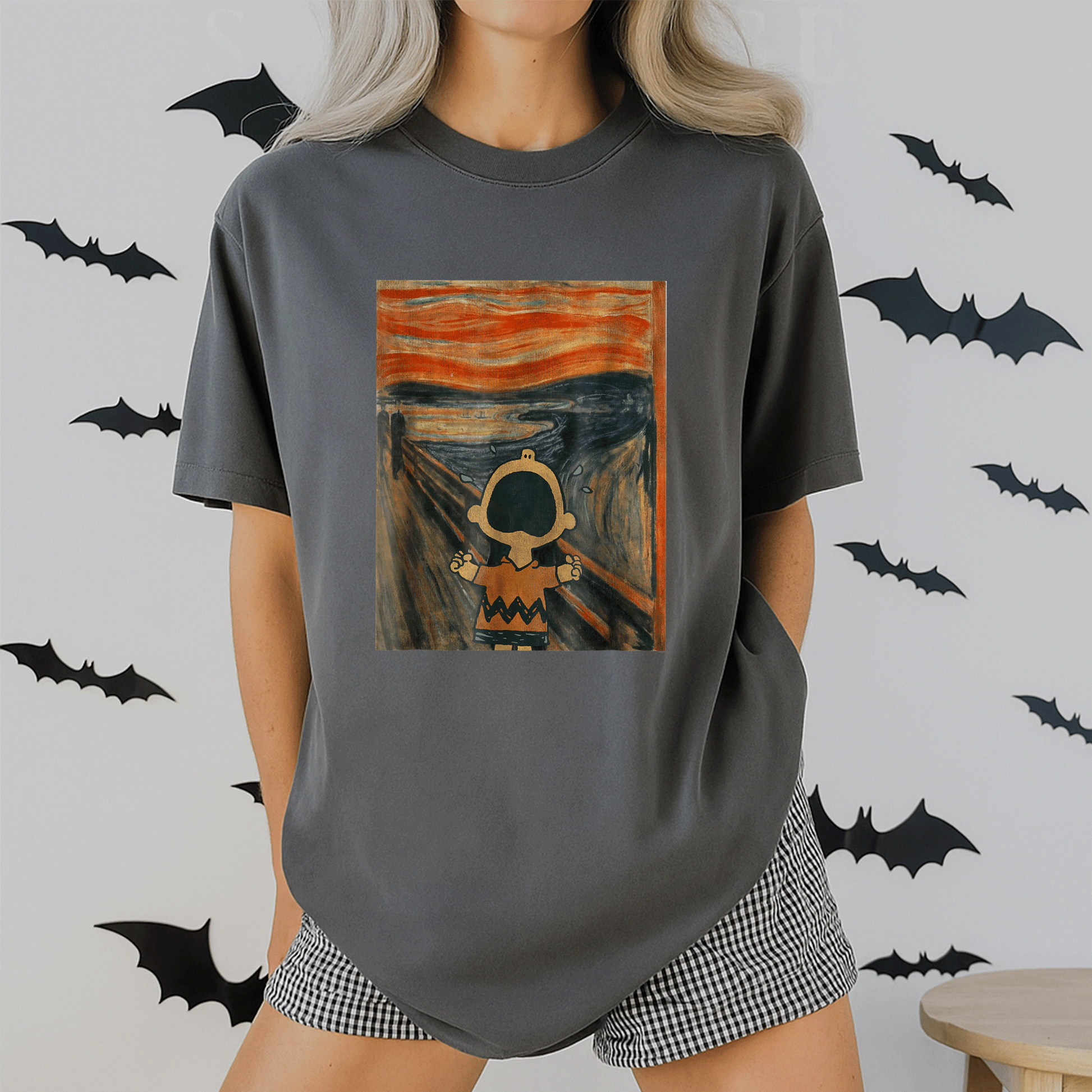 Charlie Scream Peanuts Artsy T-Shirt for Fans of Classic Comics Fun Unique Design Perfect Gift for Cartoon Lovers - 2