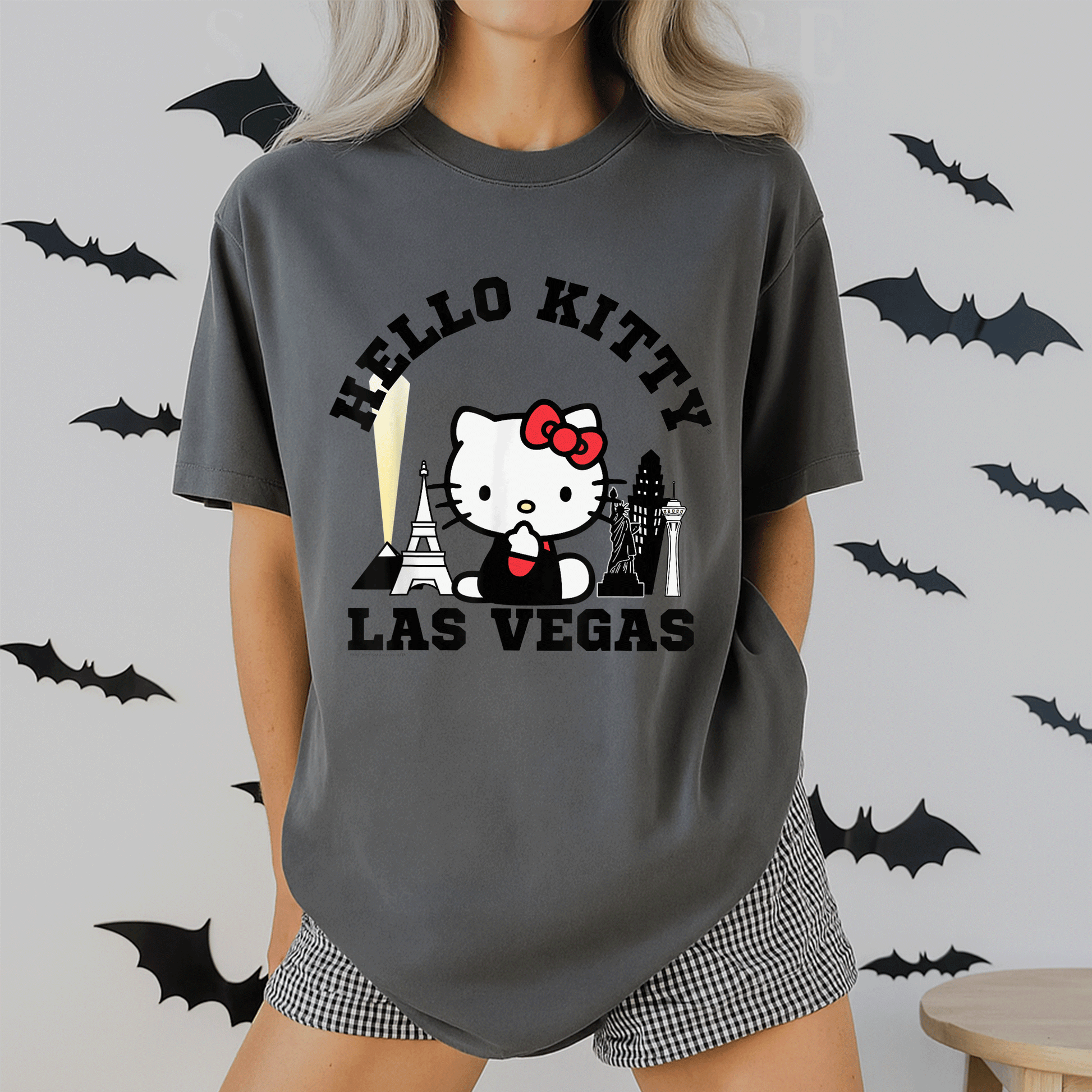 Cute Hello Kitty Viva Las Vegas Tee Shirt - Adorable Kitty Graphic Tee for Fun Lovers, Perfect for Trips or Casual Wear - 2