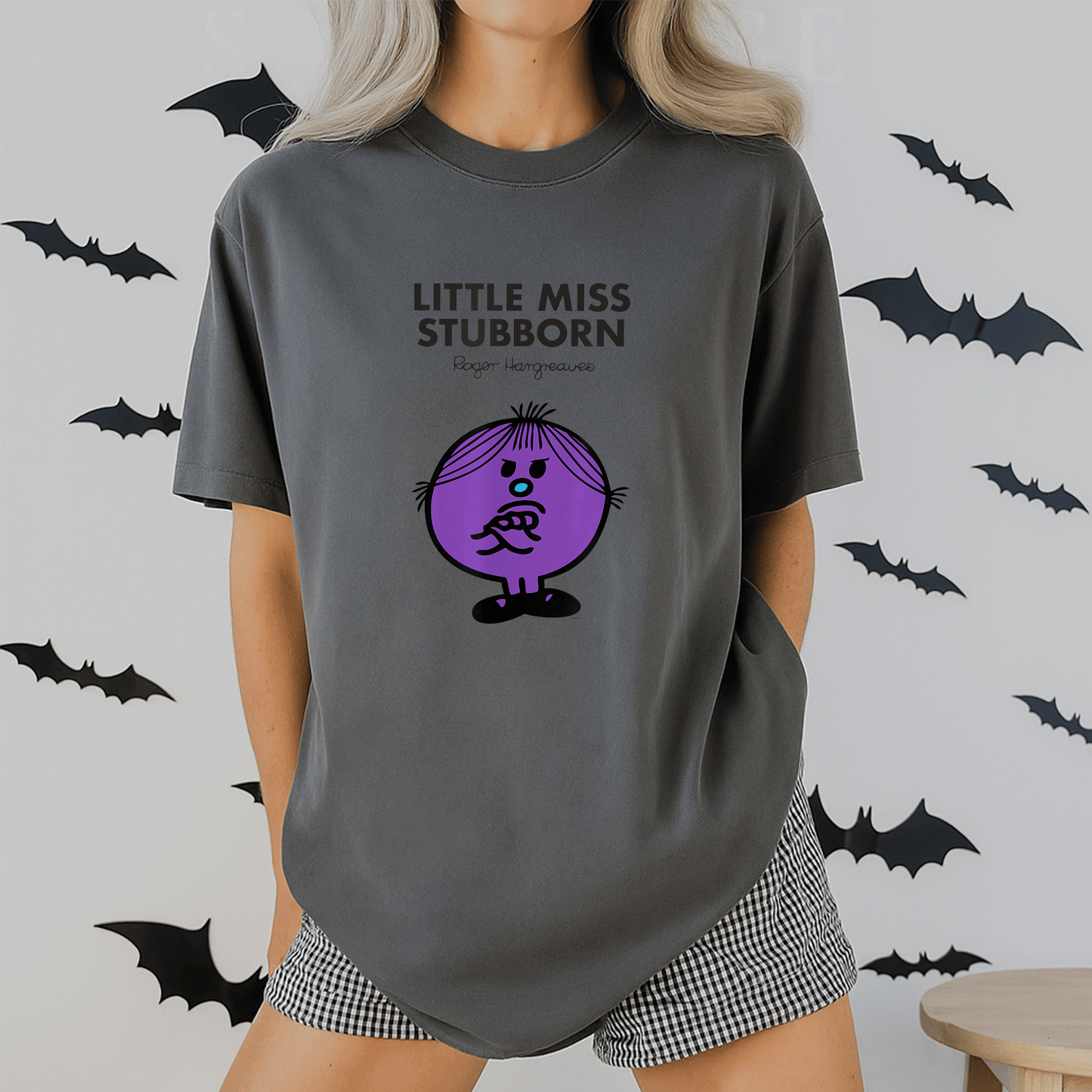 Mr Men Little Miss Stubborn T-Shirt for Kids Fun Colorful Design with Playful Illustration Perfect Gift for Young Readers - 2