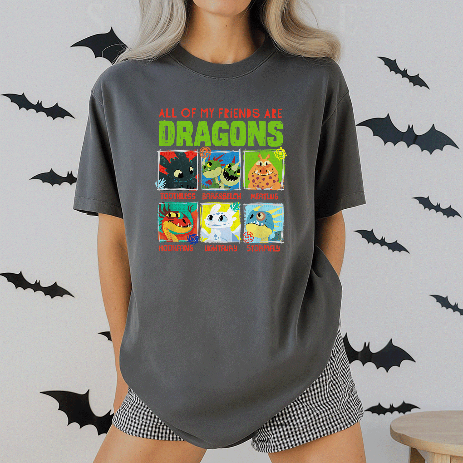 How to Train Your Dragon 3 Hidden World Dragon Friends T-Shirt for Kids and Adults - Fun and Colorful Dragon Design - 2