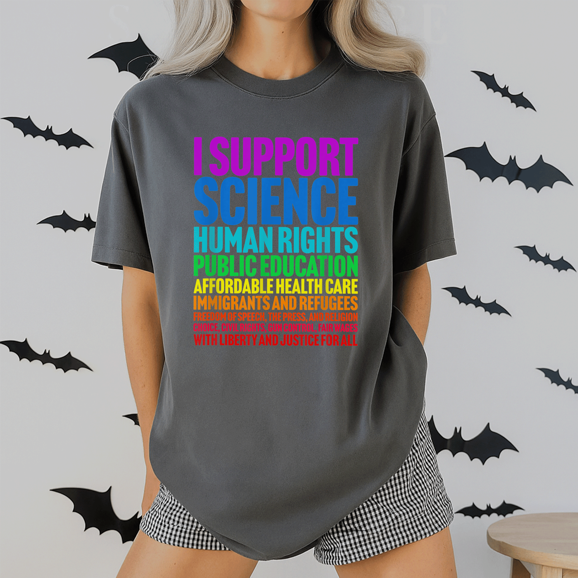 Shop the I Support Progressive Liberal Democratic Causes T-Shirt with Vibrant Design Perfect for Activists and Allies - 2