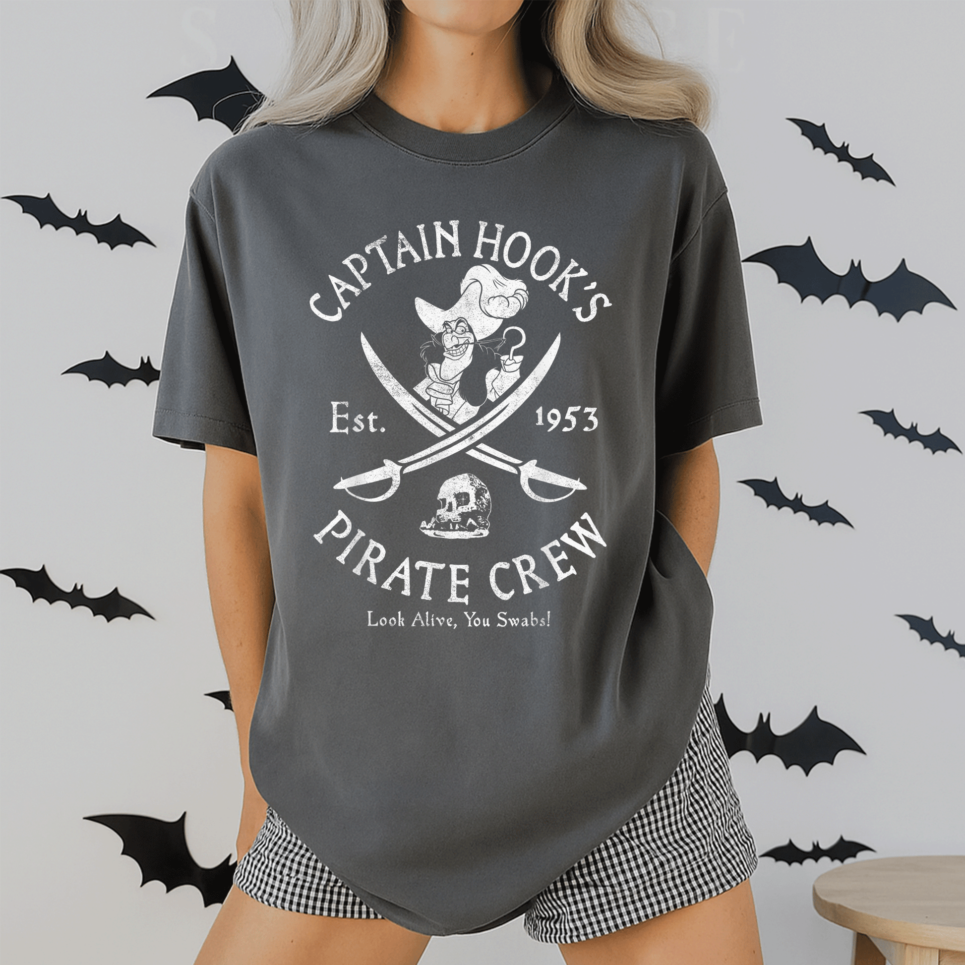Disney Villains Captain Hook Pirate Crew Established 1953 Logo T-Shirt for Fans of Classic Animation and Adventure - 2
