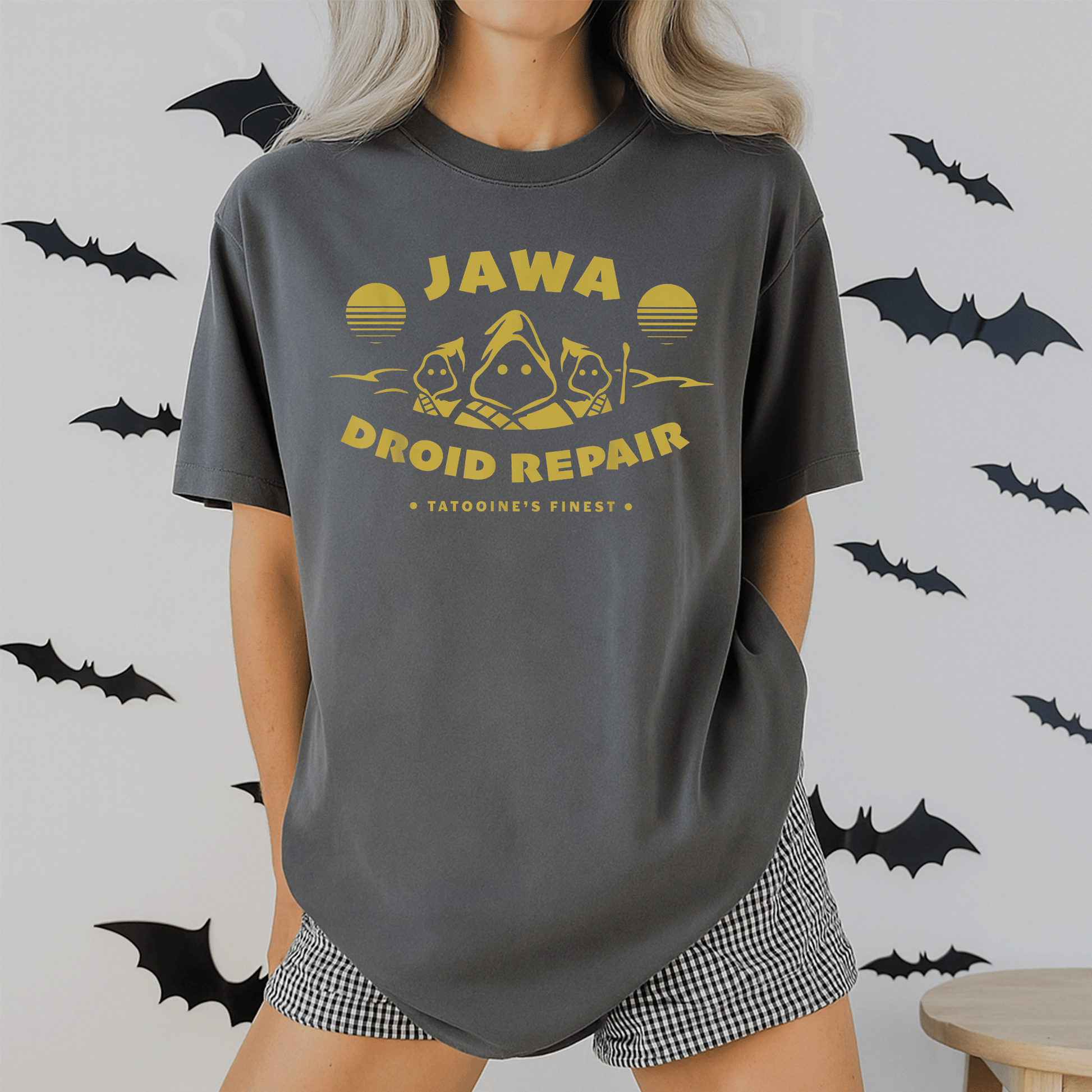 Star Wars Jawa Droid Repair T-Shirt - Tatooine's Finest Design for Fans of the Iconic Sci-Fi Universe and Droid Culture - 2