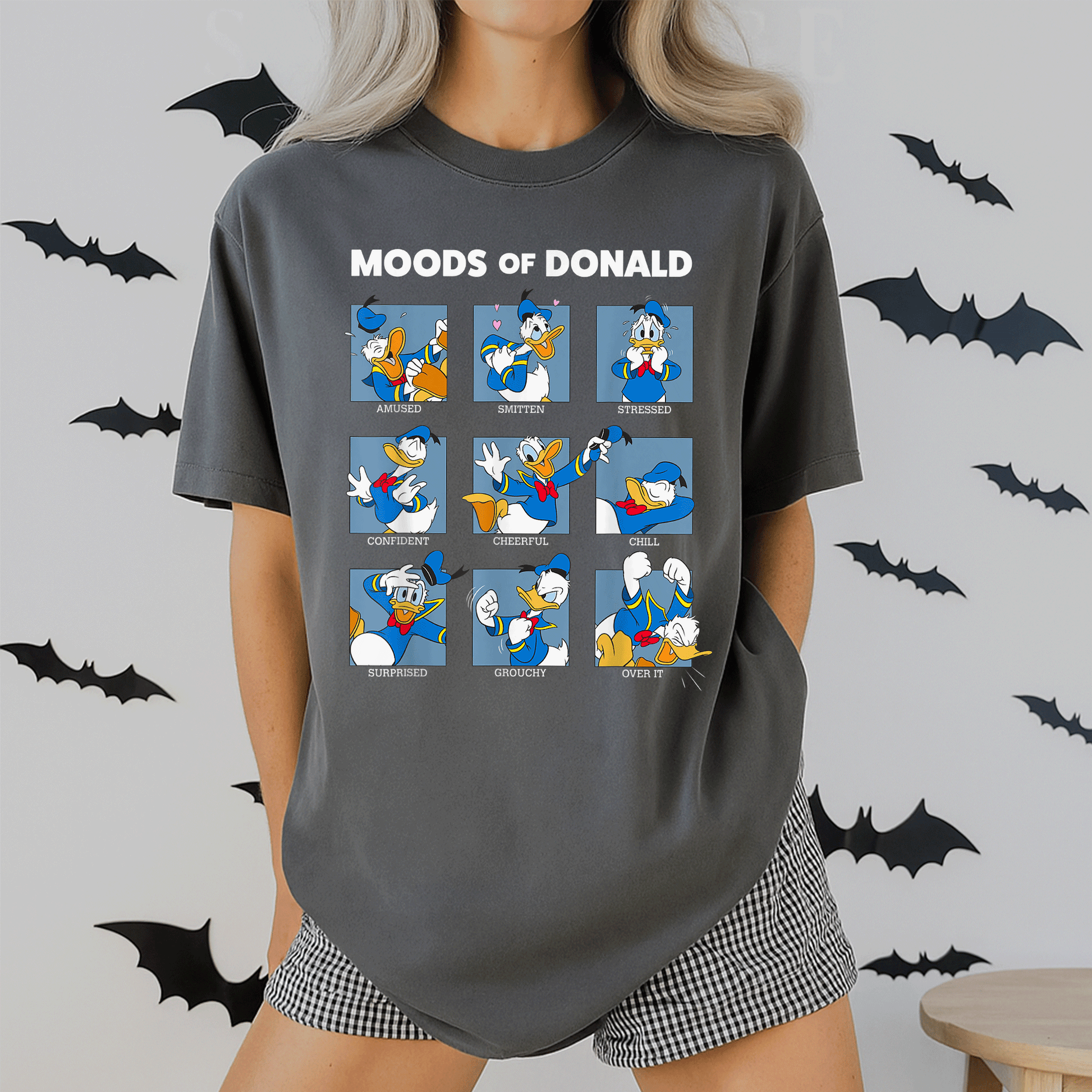 Disney Mickey And Friends Moods Of Donald Duck T-Shirt Featuring Colorful Cartoon Design for Fun and Retro Style Enthusiasts - 2