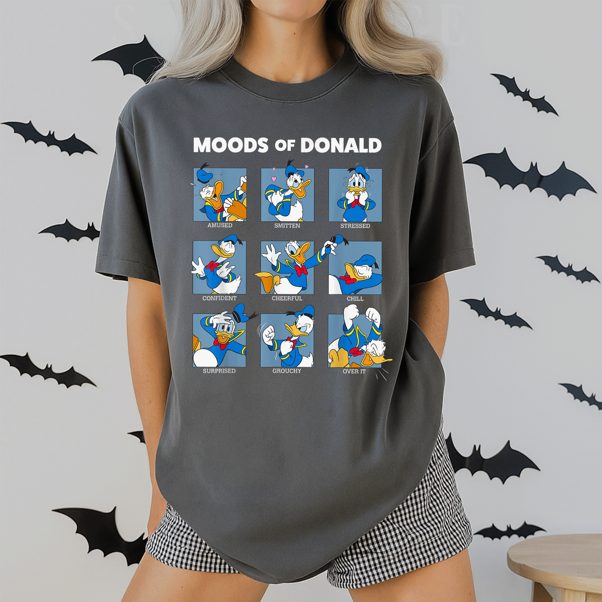 Disney Mickey And Friends Moods Of Donald Duck T-Shirt Featuring Colorful Cartoon Design for Fun and Retro Style Enthusiasts - 2