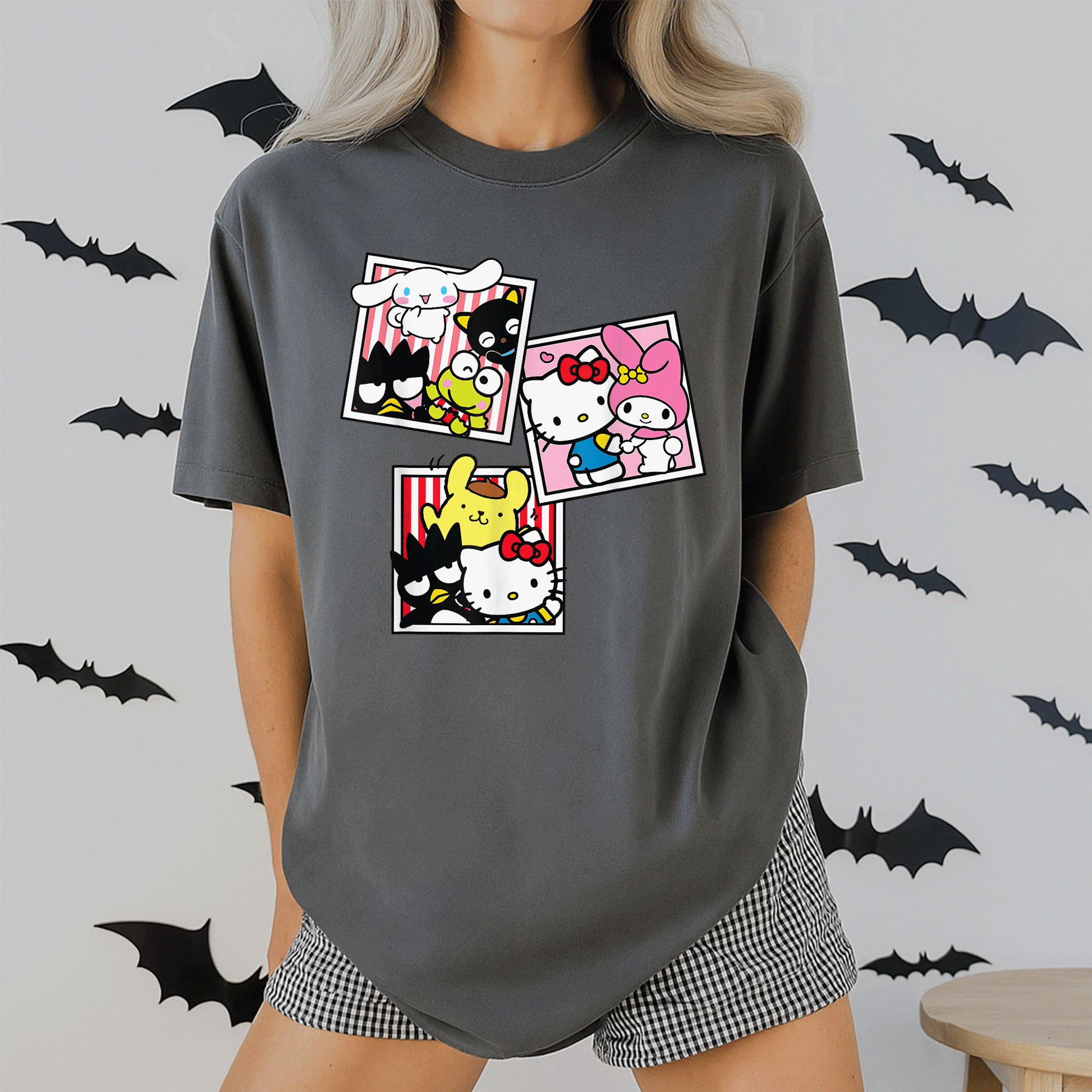 Hello Kitty and Friends Photo Booth Fun T-Shirt Perfect for Kids and Adults Cute Graphic Tee for Hello Kitty Fans - 2