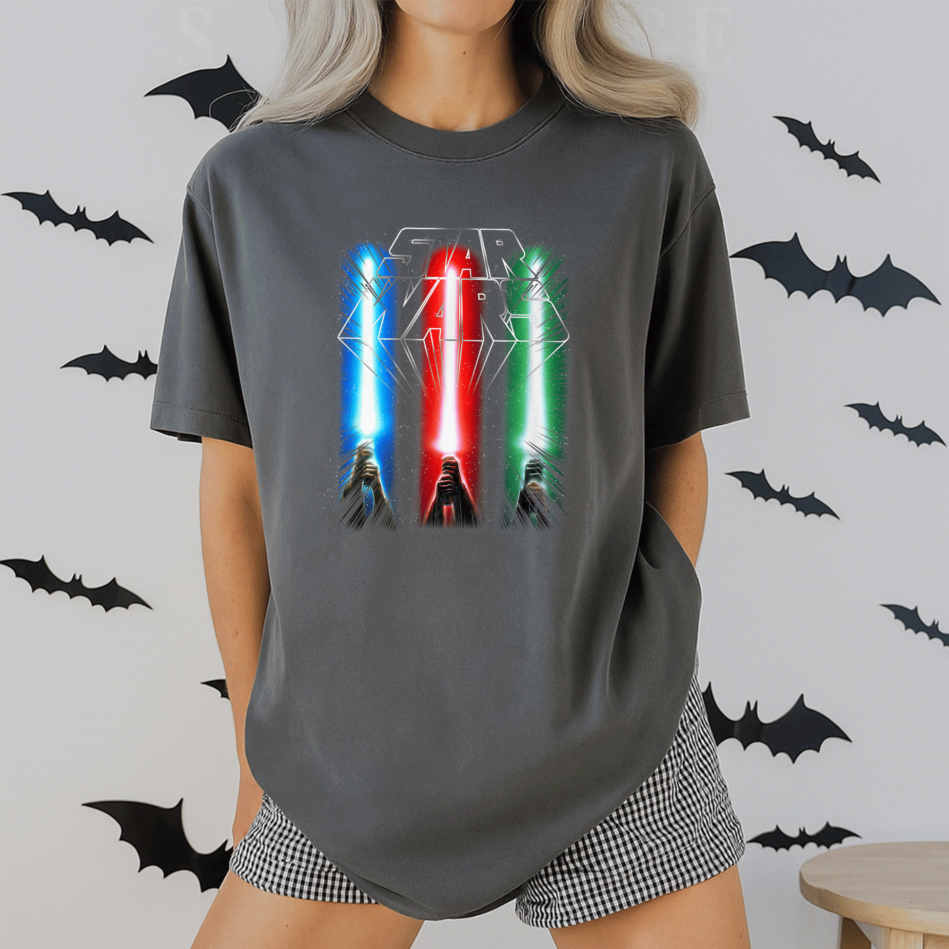 Star Wars Classic Epic Lightsabers Jedi Force Logo T-Shirt for Fans – Cool Graphic Tee for Movie Lovers and Collectors - 2