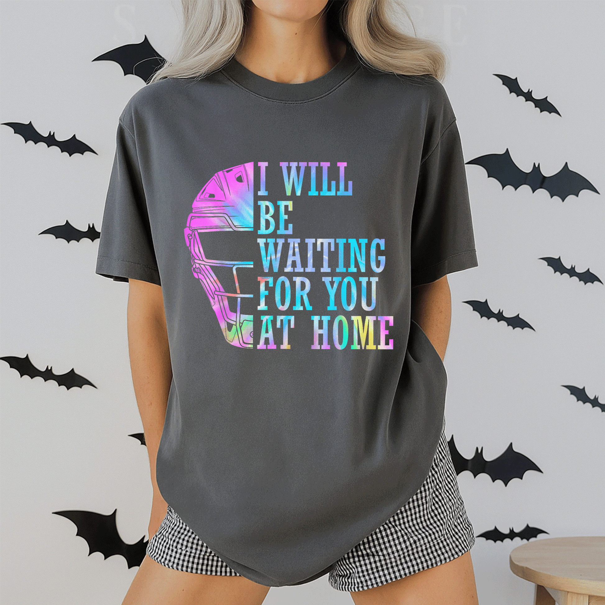 Cute I Will Be Waiting For You At Home Softball Catcher T-Shirt for Softball Lovers - Perfect Gift for Athletes and Fans - 2