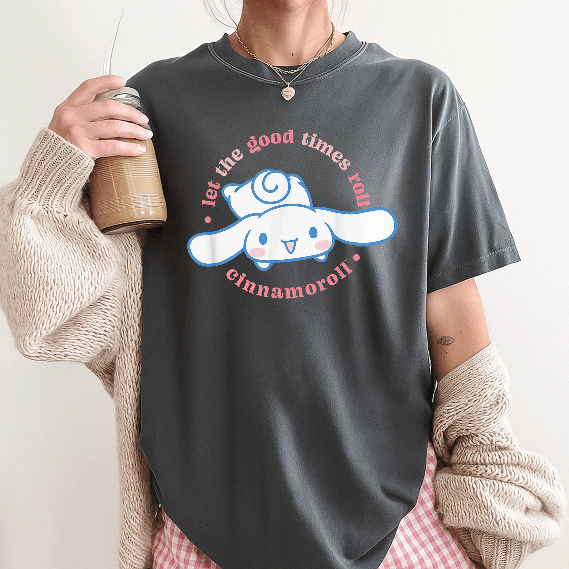 Cute Cinnamoroll Let the Good Times Roll T-Shirt for Fans – Adorable Graphic Tee Featuring Charming Cinnamoroll Design - 3