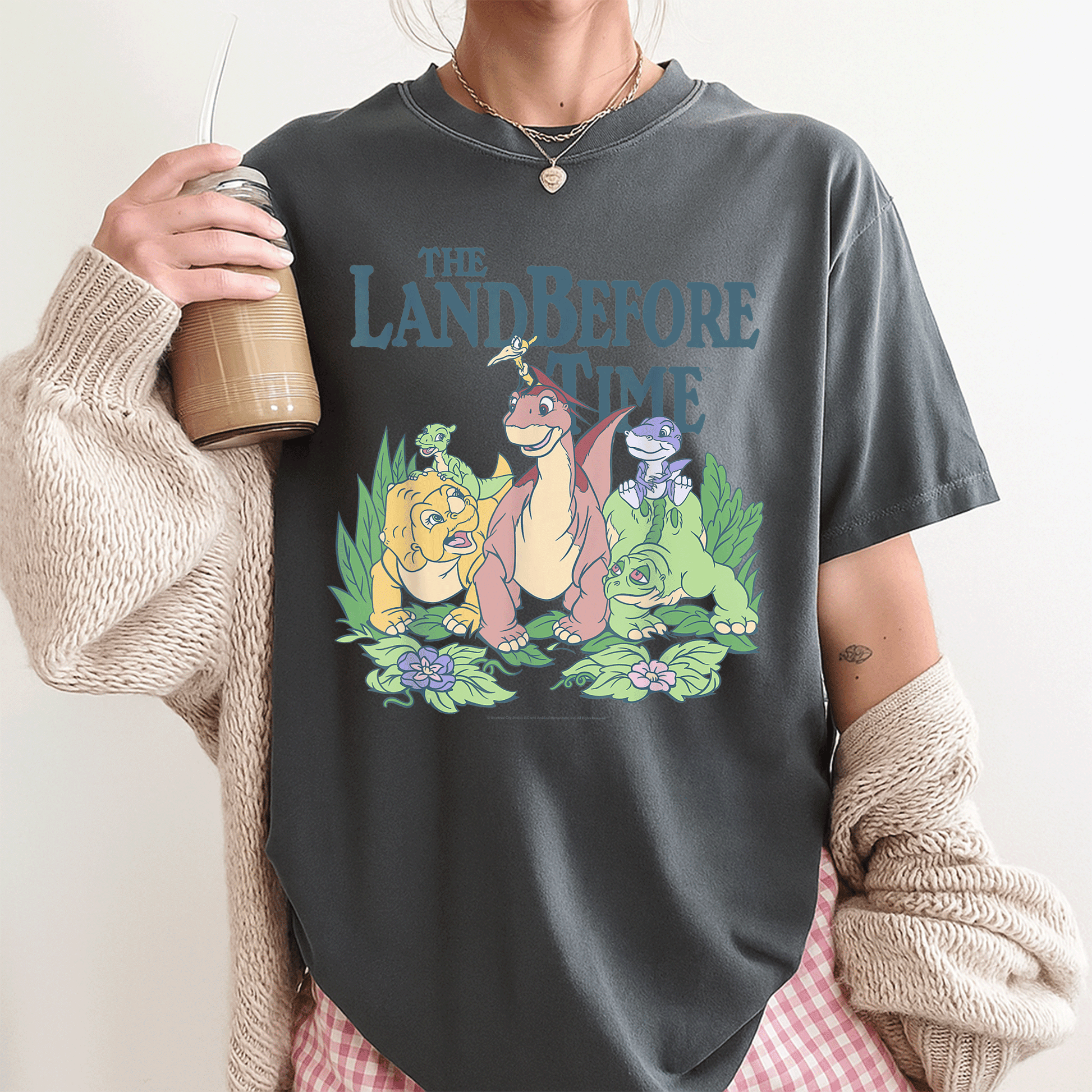 Land Before Time Pastel Dinosaur Friends T-Shirt for Kids, Cute Colorful Design Featuring Favorite Characters, Perfect Gift - 3