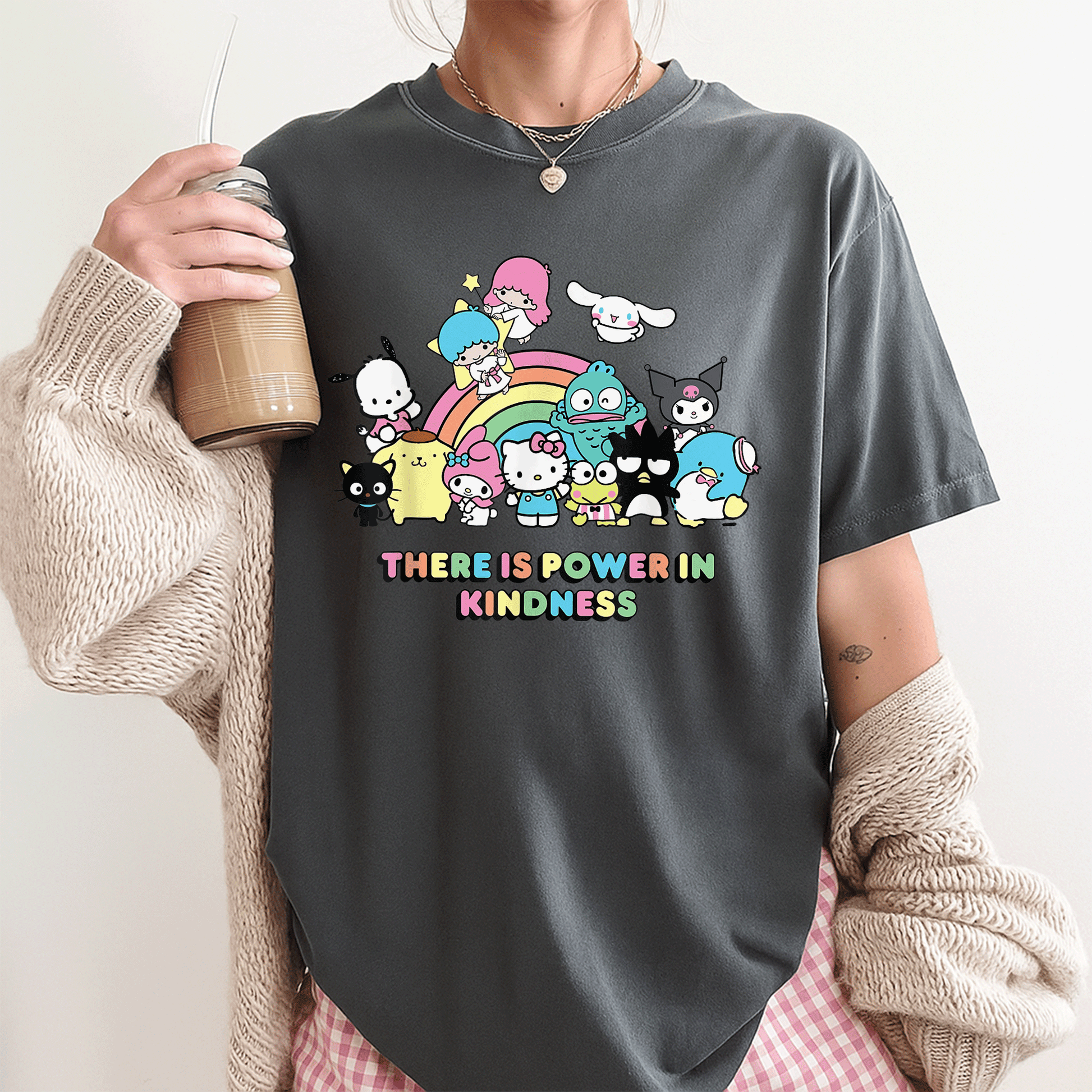 Hello Kitty and Friends Cute T-Shirt - Embrace Kindness with Adorable Design Perfect for Kids and Fans of All Ages - 3
