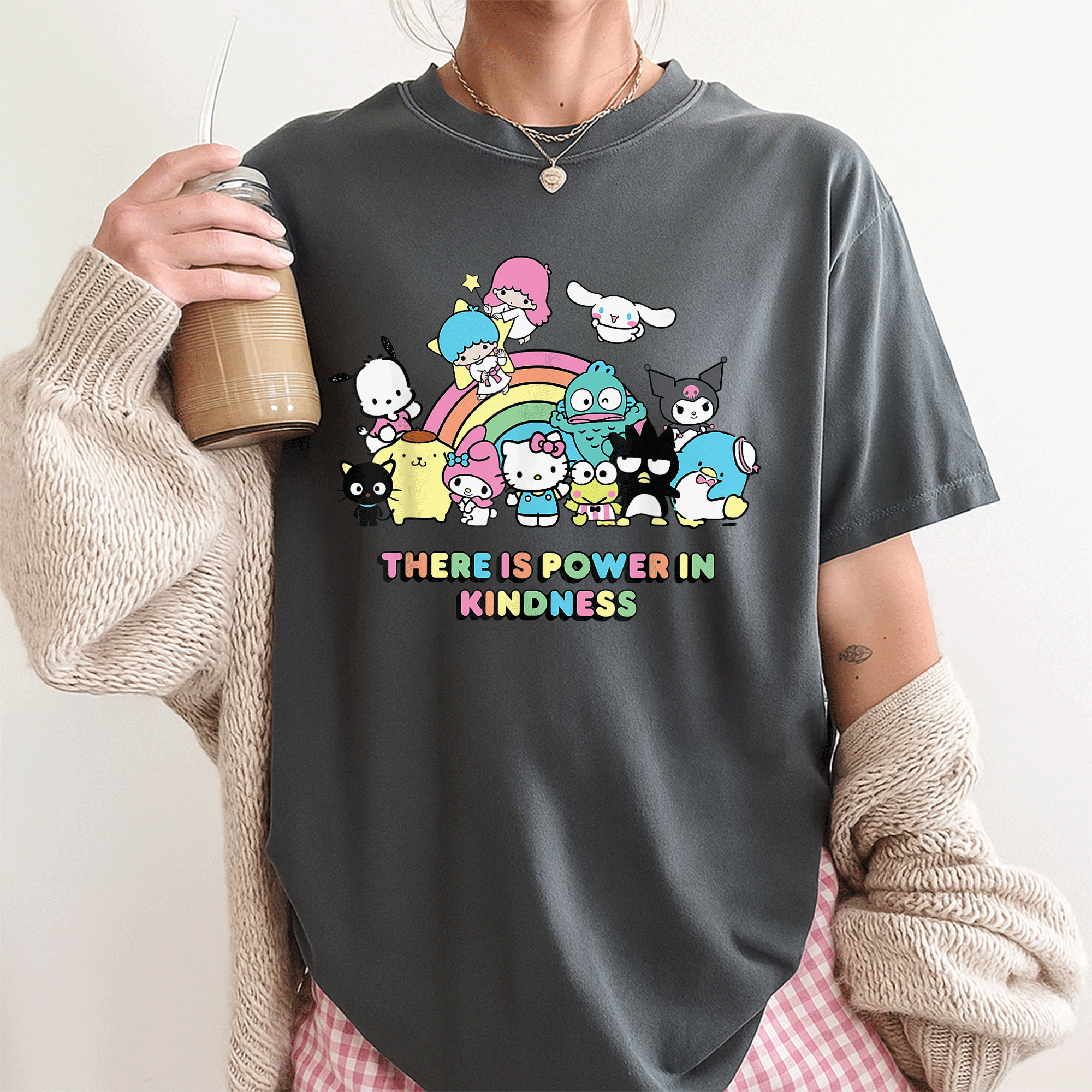 Hello Kitty and Friends Cute T-Shirt - Embrace Kindness with Adorable Design Perfect for Kids and Fans of All Ages - 3