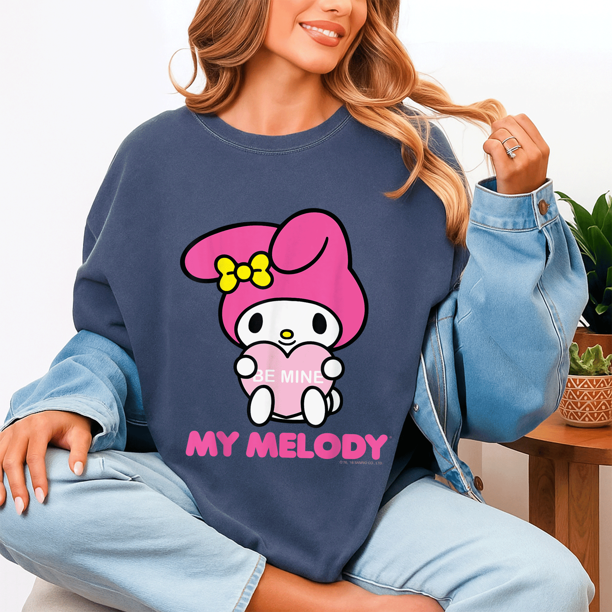 Cute My Melody Be Mine Valentine Tee Perfect for Lovebirds and Sanrio Fans Cute and Cozy Heart Design for Valentine's Day - 4