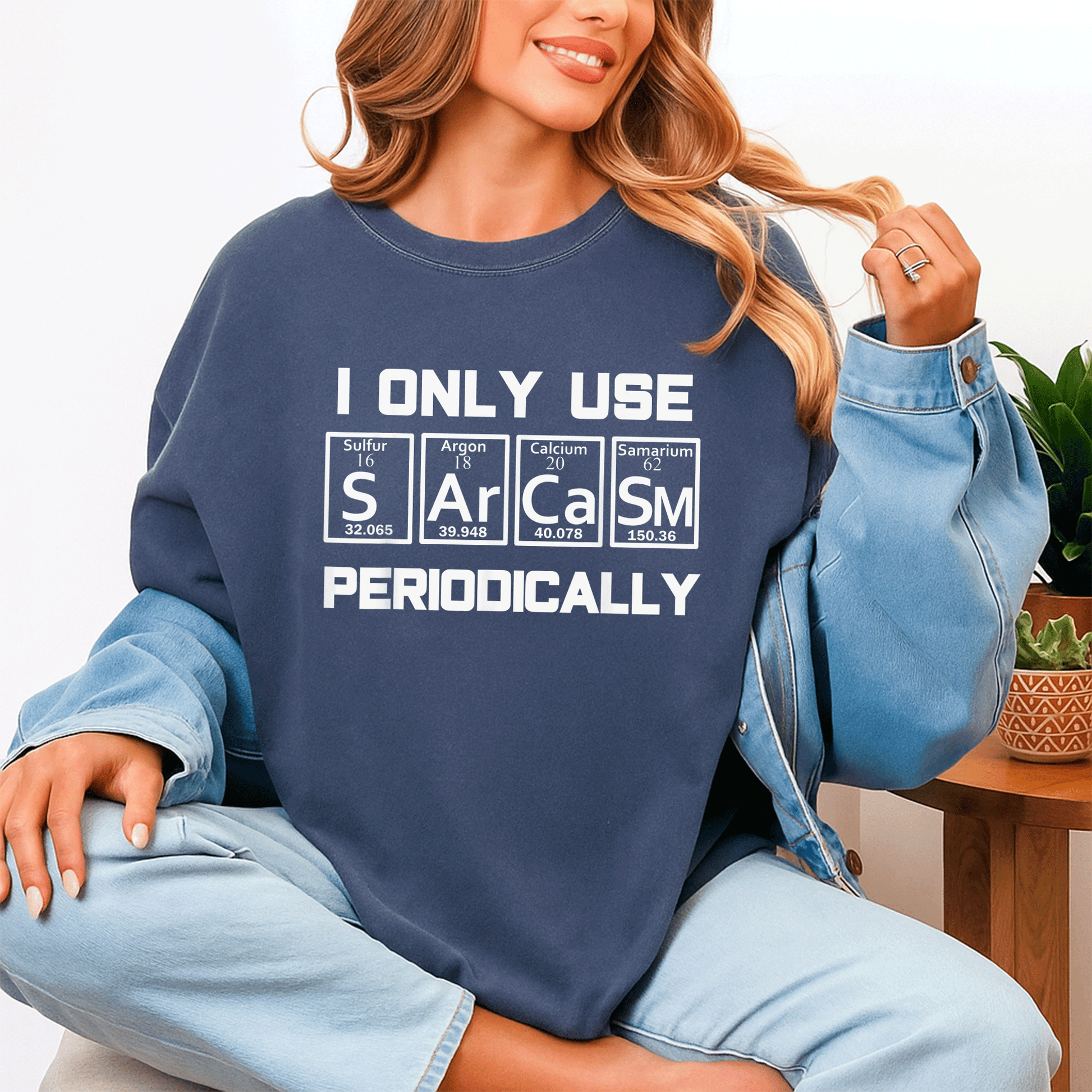 Sarcasm Periodic Table Element Shirt – Quirky Science Joke Gift for Nerds and Science Lovers, Perfect for Any Occasion - 4