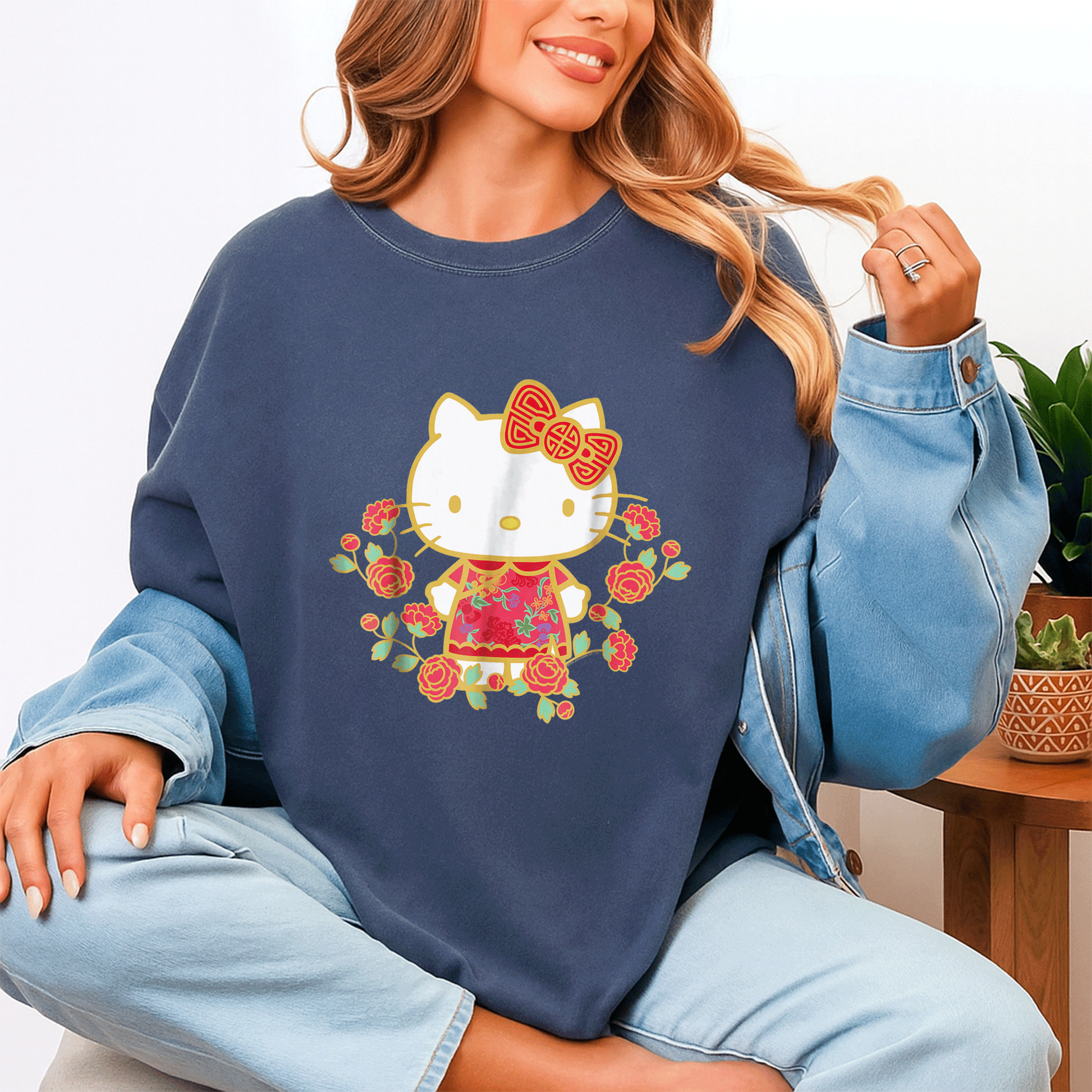Adorable Hello Kitty Happy Lunar New Year Tee Shirt for Kids and Adults -Festive Design with Cute Colors and Animal Friends - 4