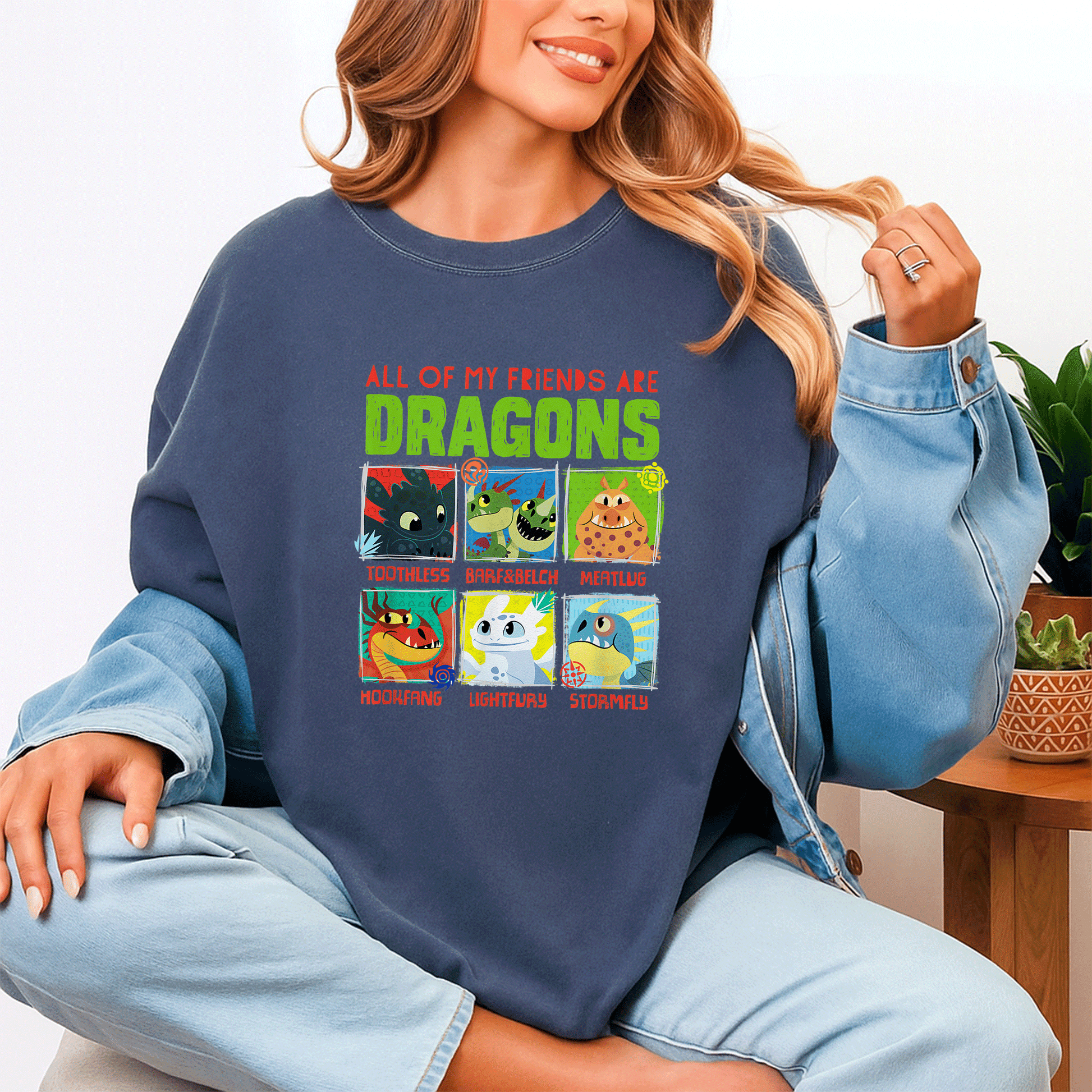 How to Train Your Dragon 3 Hidden World Dragon Friends T-Shirt for Kids and Adults - Fun and Colorful Dragon Design - 4