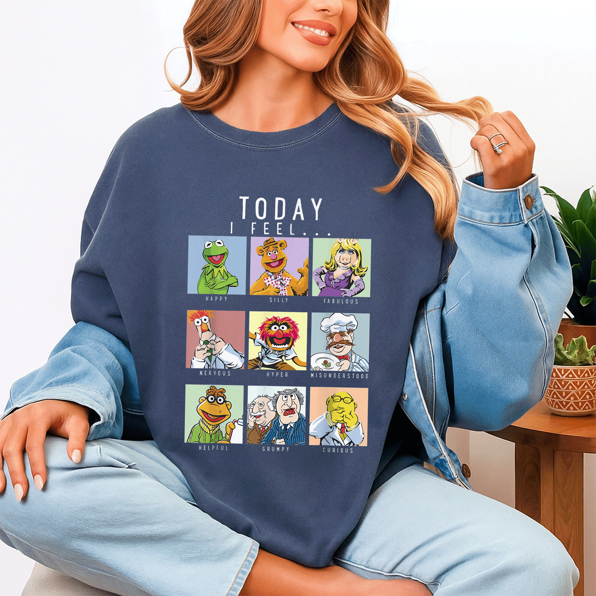 Disney The Muppets Today I Fell Box Up T-Shirt for Fun Lovers, Featuring Iconic Characters in Vibrant Graphic Design - 4