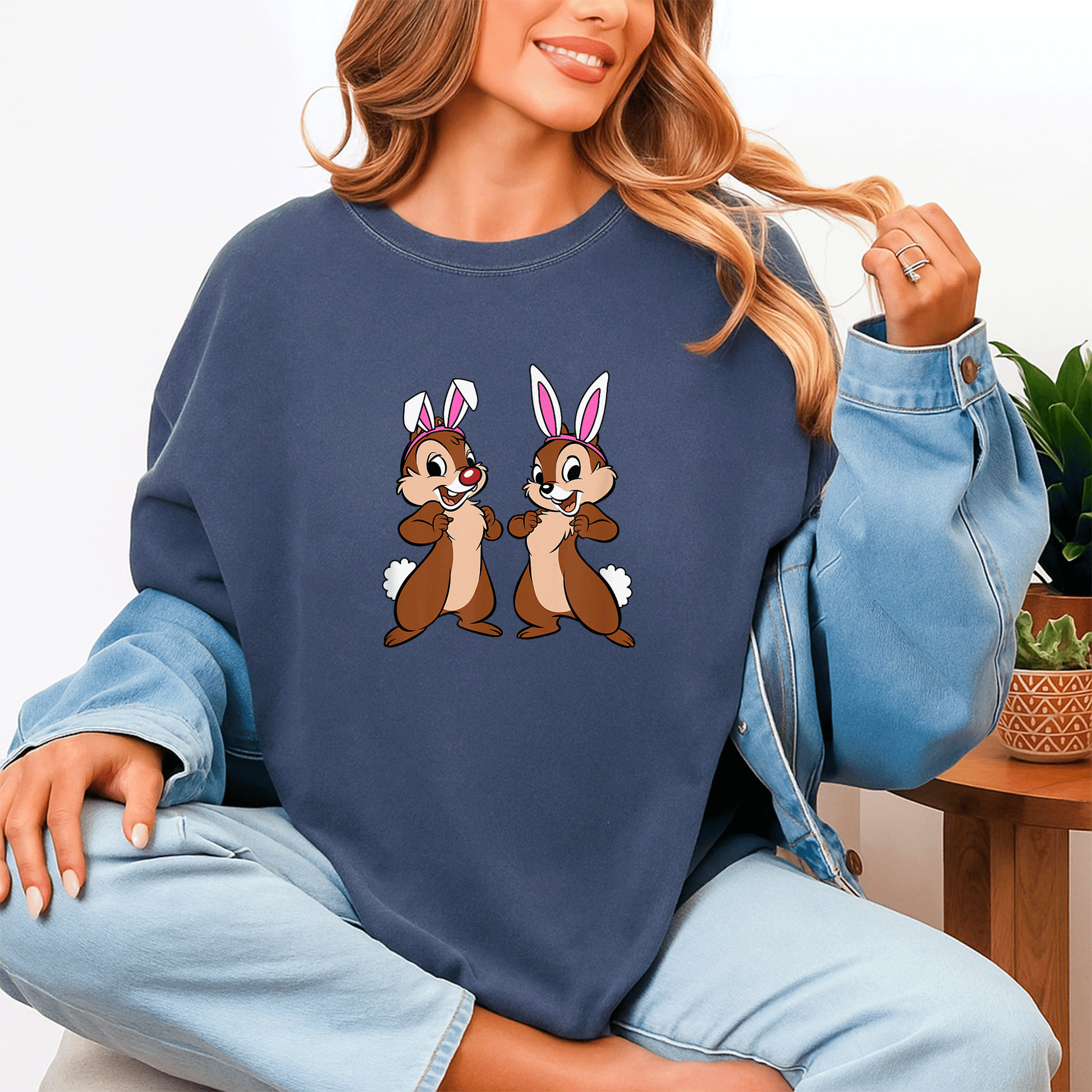 Cute Chip 'n' Dale Easter Bunny Ears T-Shirt from Amazon Essentials for Spring Celebrations and Family Fun - 4