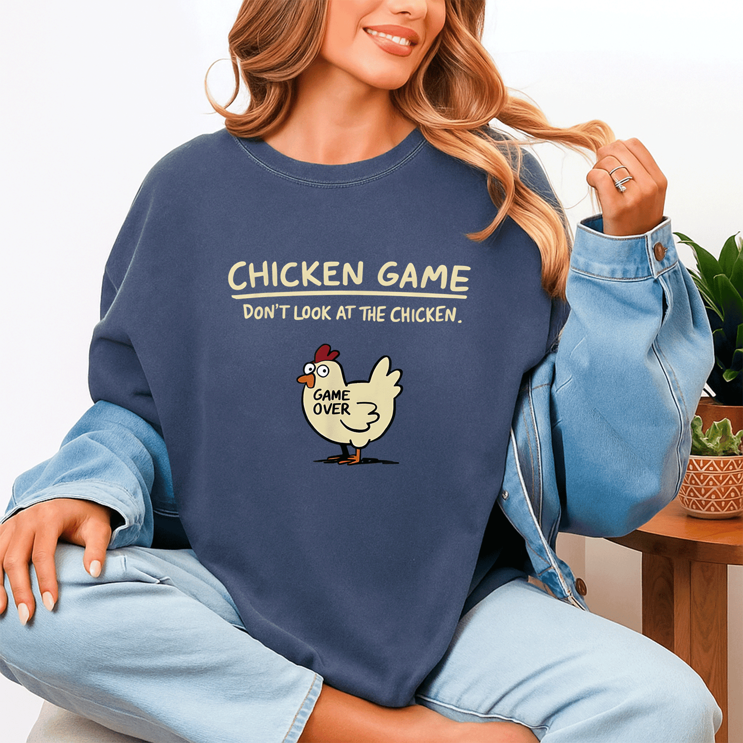 Funny Chicken Don't Look At The Chicken T-Shirt for Gamers – Quirky Graphic Tee for Poultry Lovers and Game Enthusiasts - 4