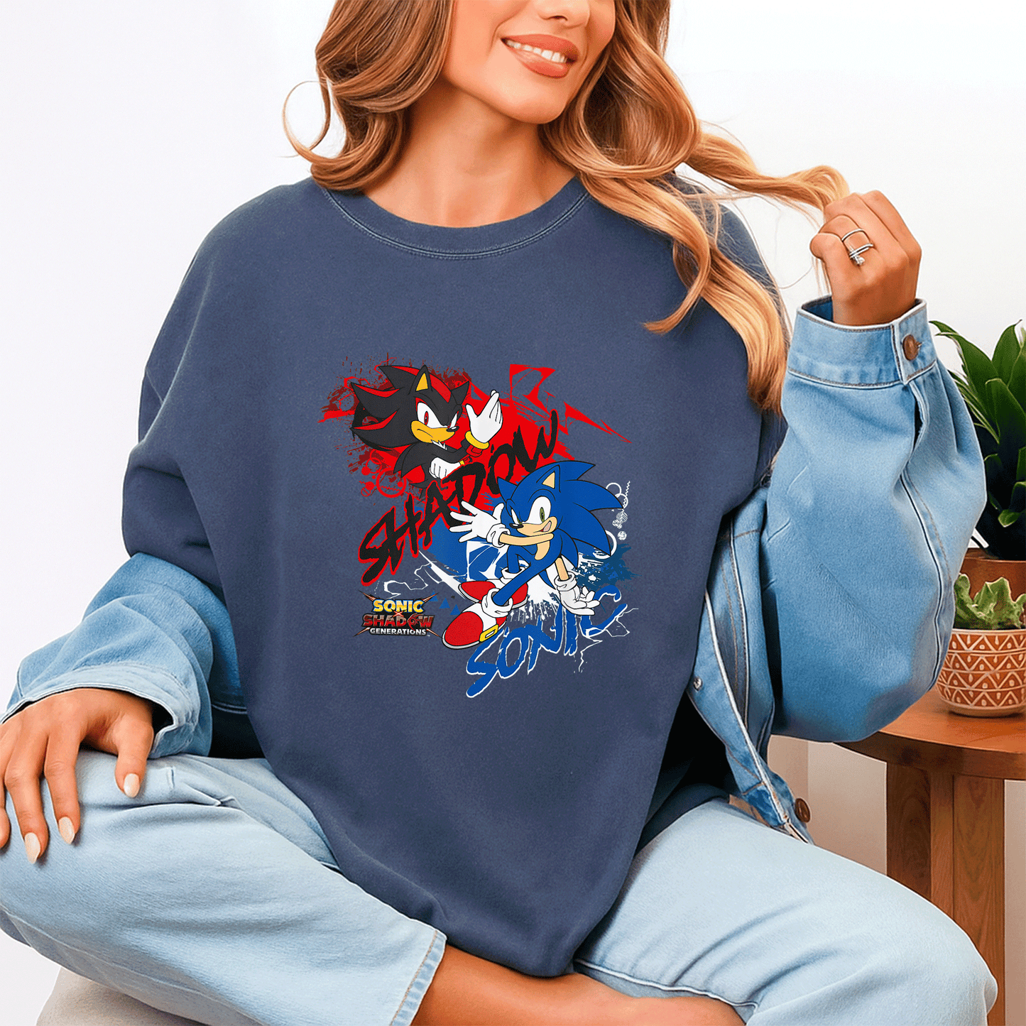 Sonic X Shadow Generations T-Shirt Featuring Iconic Duo Shadow and Sonic in Dynamic Design for Fans of All Ages - 4